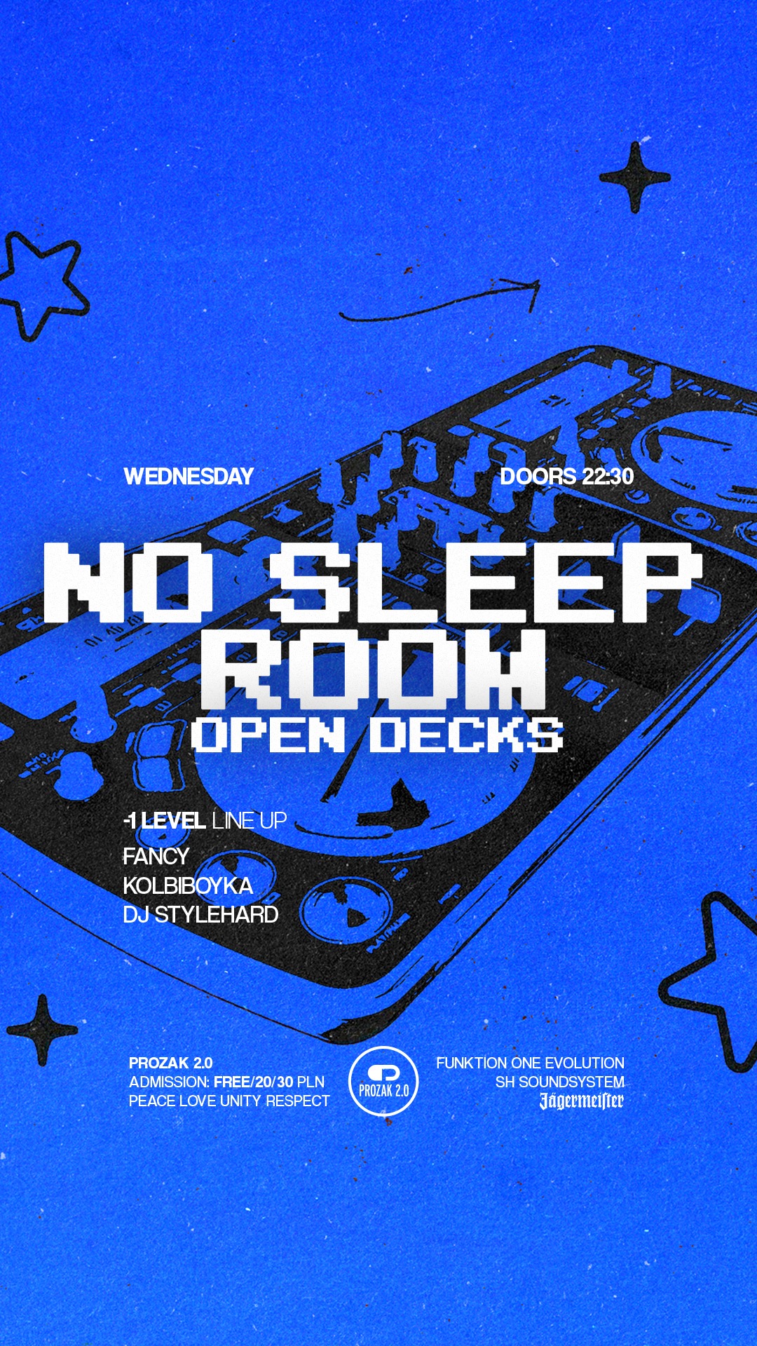 NO SLEEP ROOM: OPEN DECKS — Prozak 2.0, Krakow