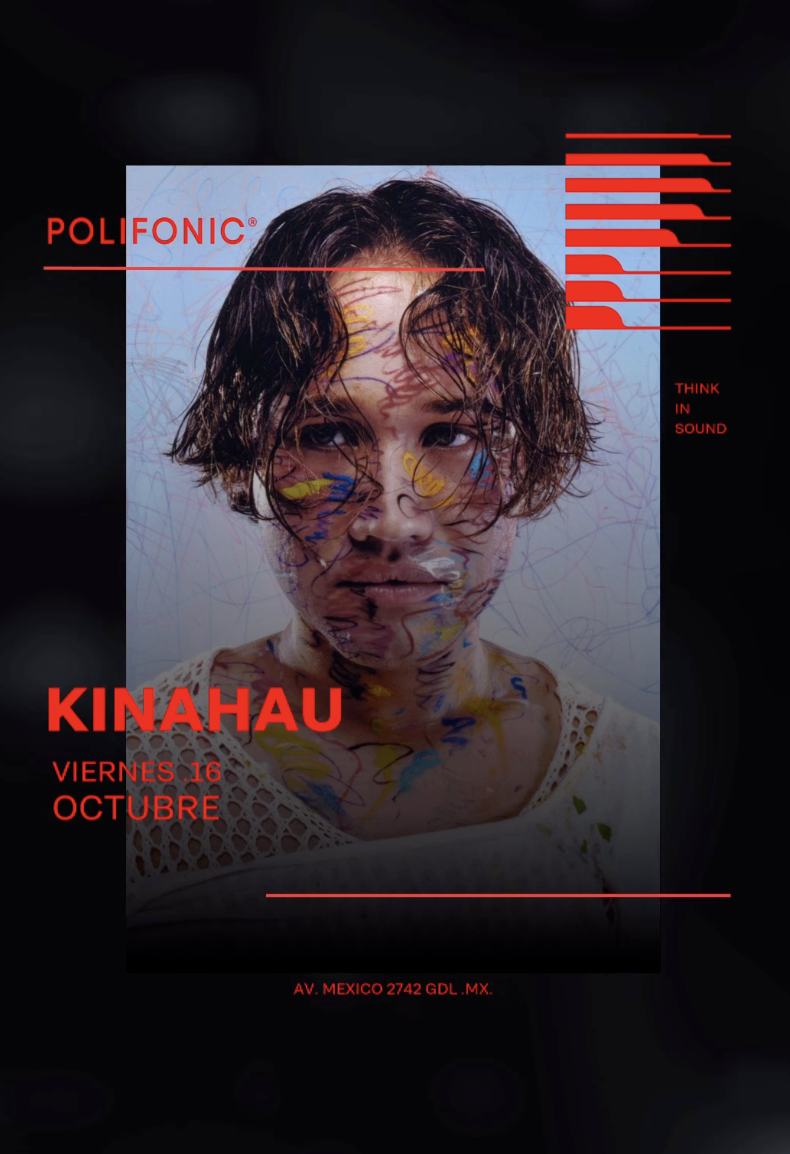 Flyer de KinAhau X POLIFONIC