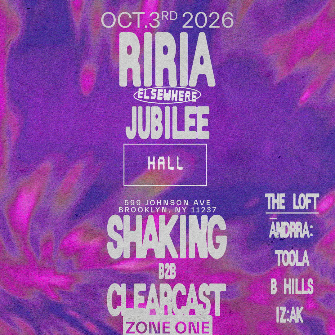 RIRIA, Jubilee, SHAKING b2b Clearcast, āndrra: Toola, B Hills, IZ:AK