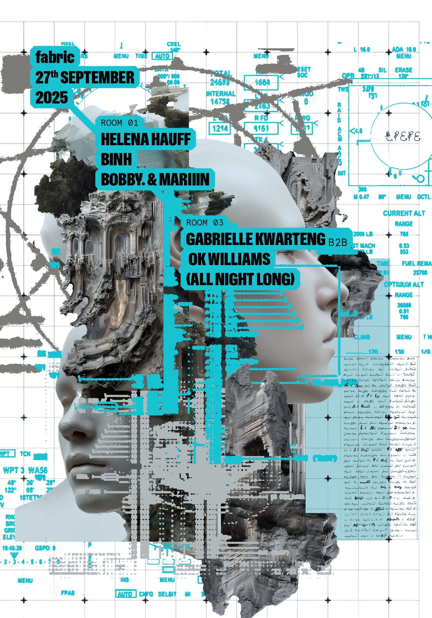 fabric: Helena Hauff, Gabrielle Kwarteng B2B OK Williams, Binh, Bobby. & Mariiin