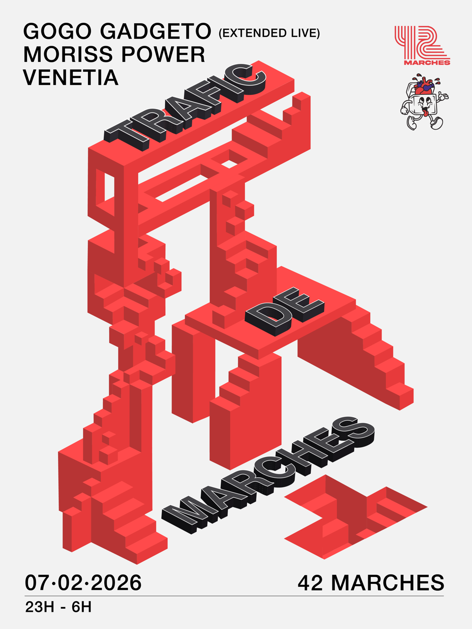 Trafic de Marches: Gogo Gadgeto (Live), Moriss Power & Venetia