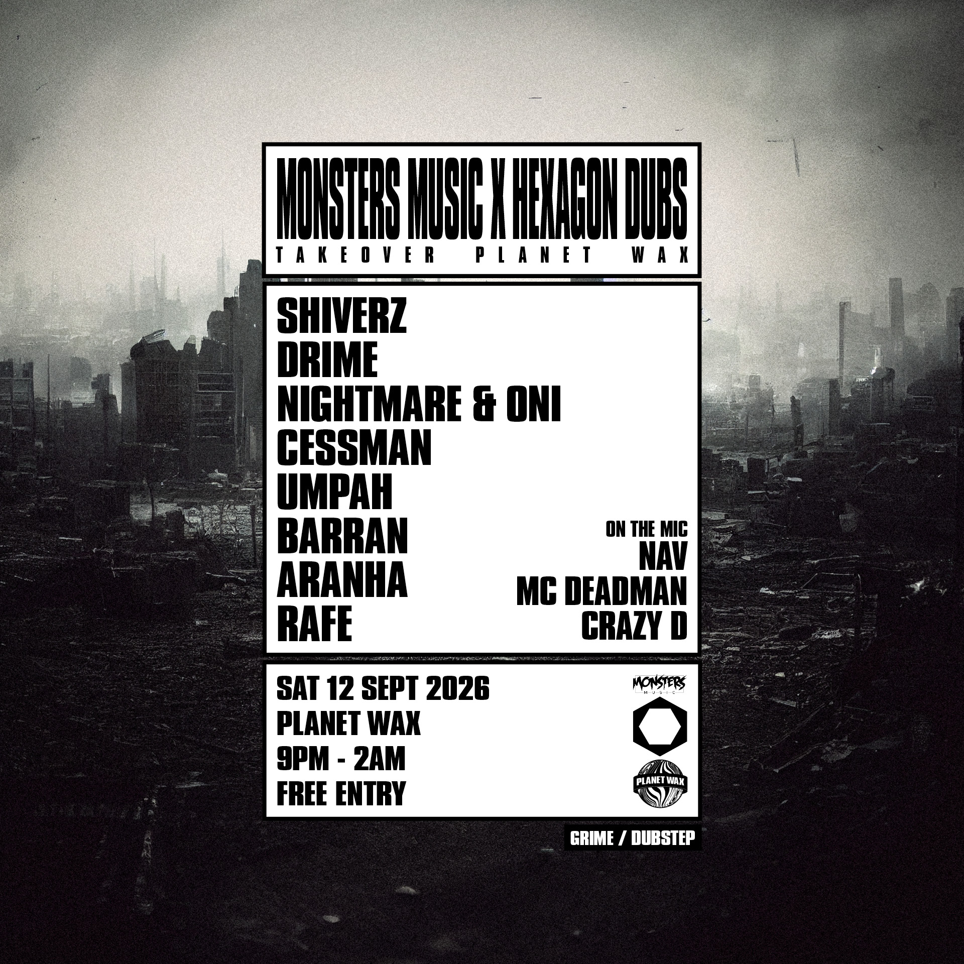 MONSTERS MUSIC x HEXAGON DUBS