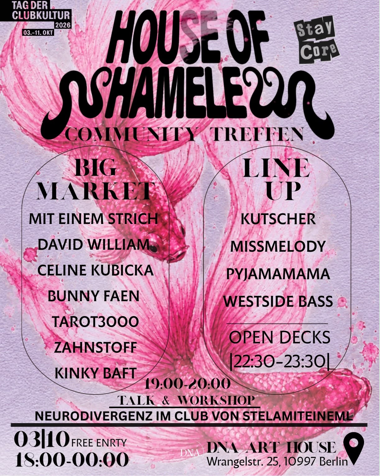 House Of Shameless - FREE Day Community Treffen - Market & Workshops