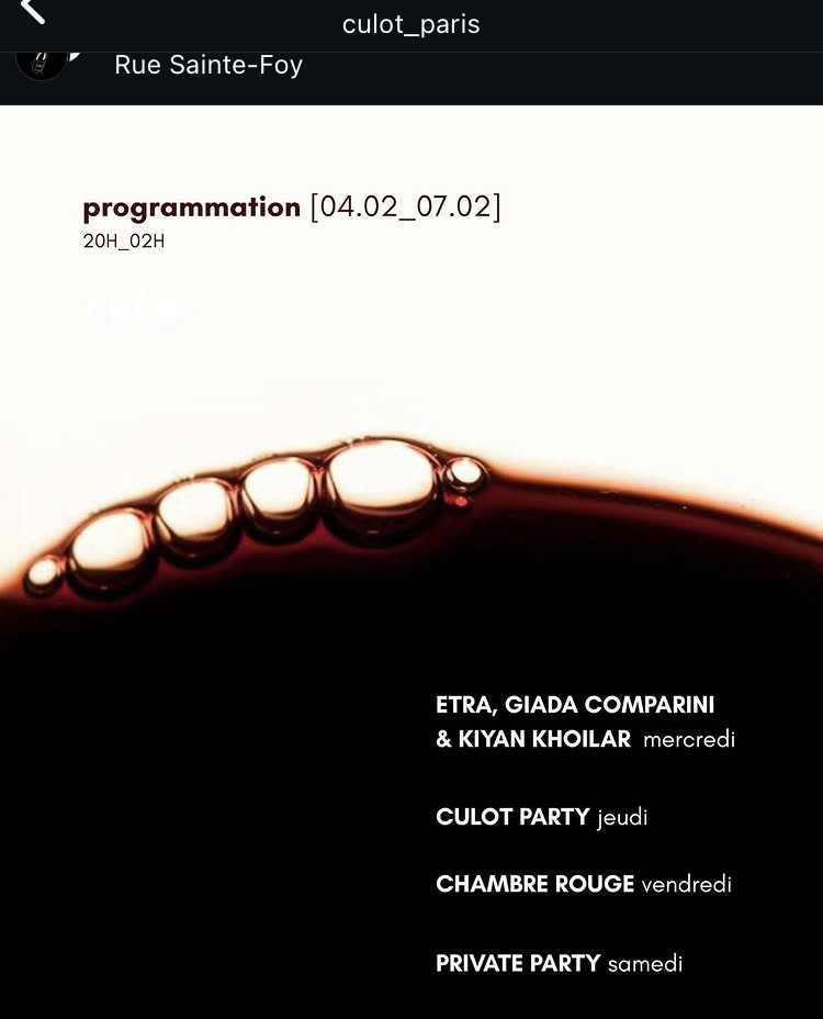 Culot Party (secret lineup)