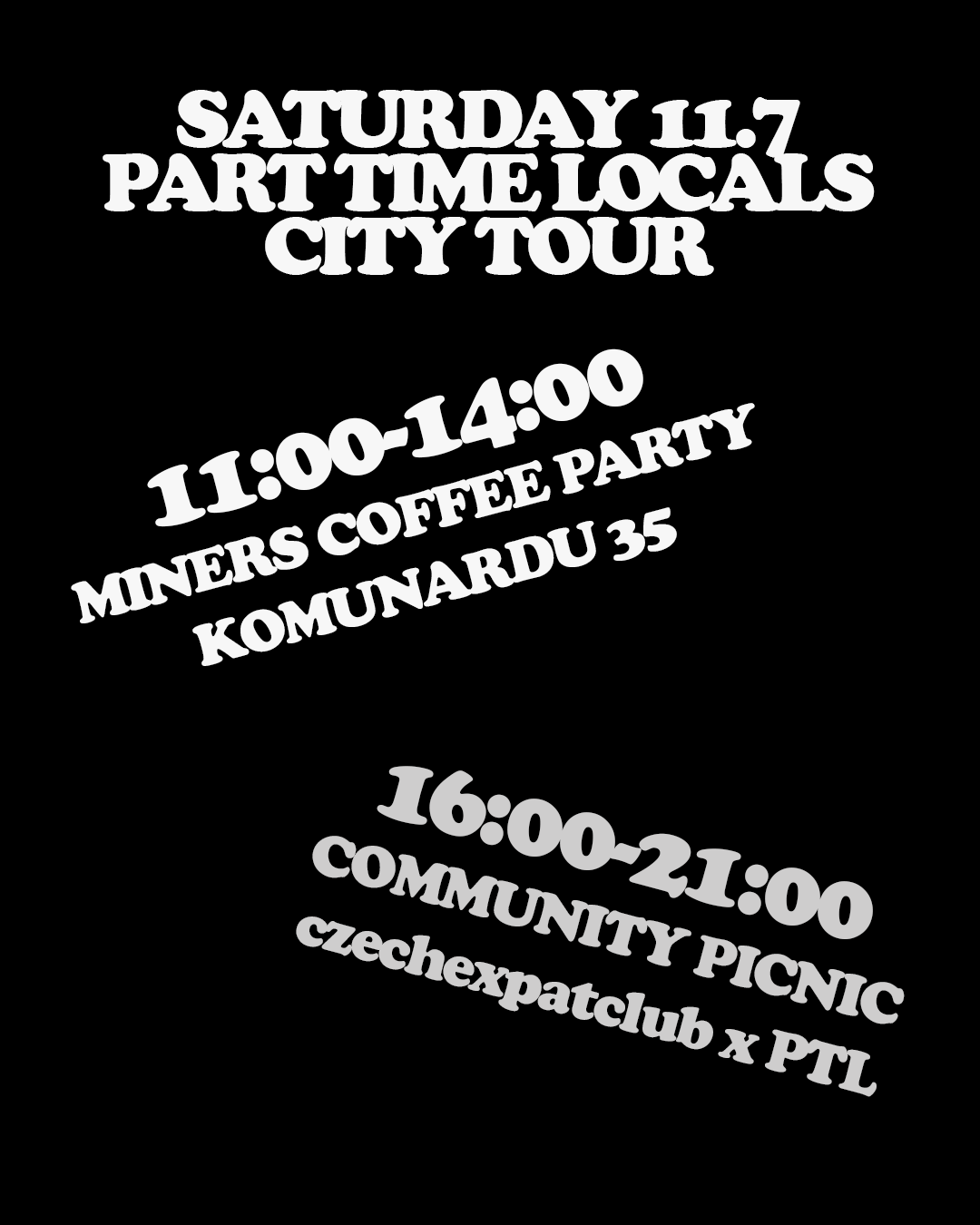 SATURDAY 11.7 PTL CITY TOUR - MINERS COFFEE PARTY + COMMUNITY PICNIC
