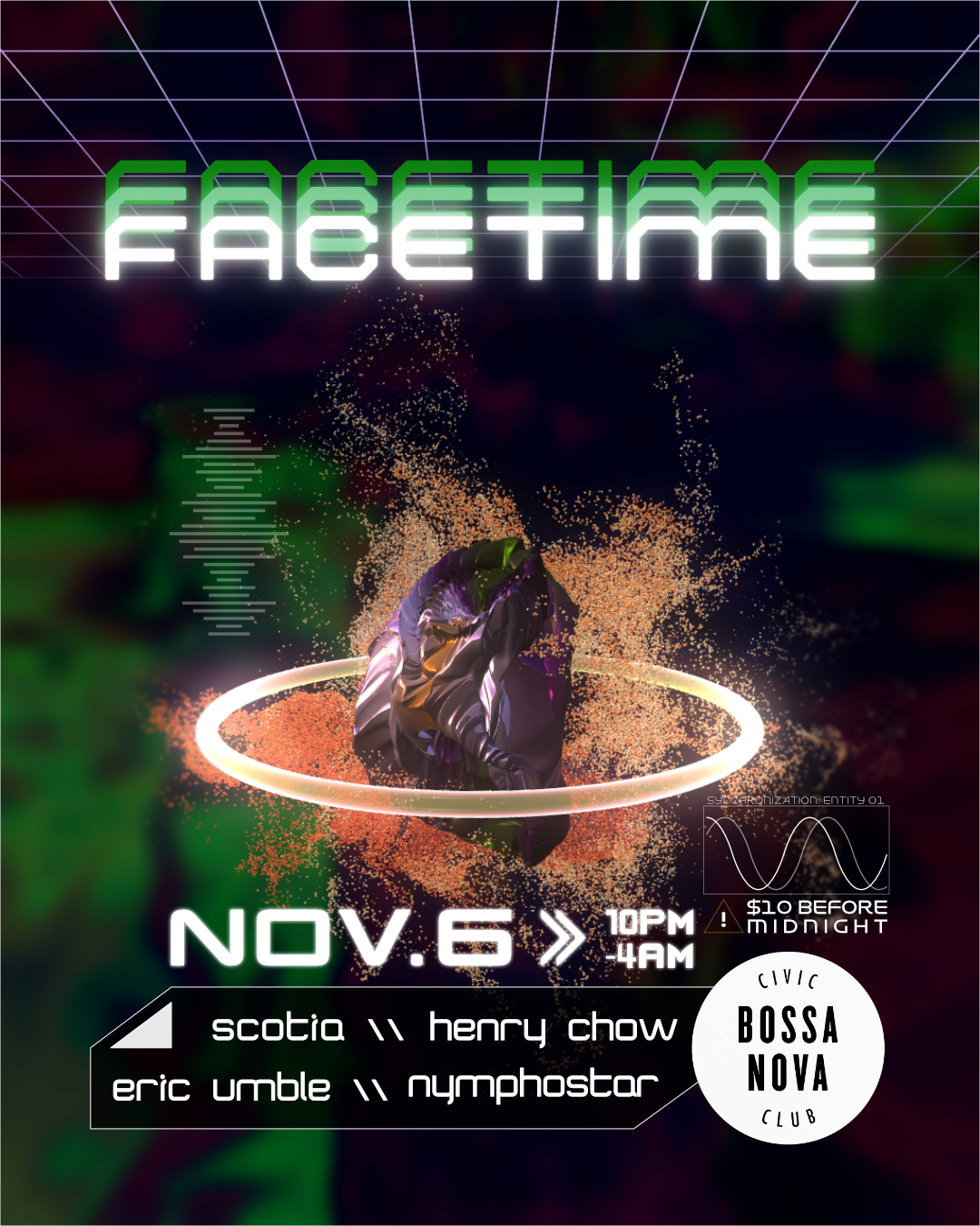 FACETIME at BOSSA: Scotia, Henry Chow, Eric Umble, Nymphostar