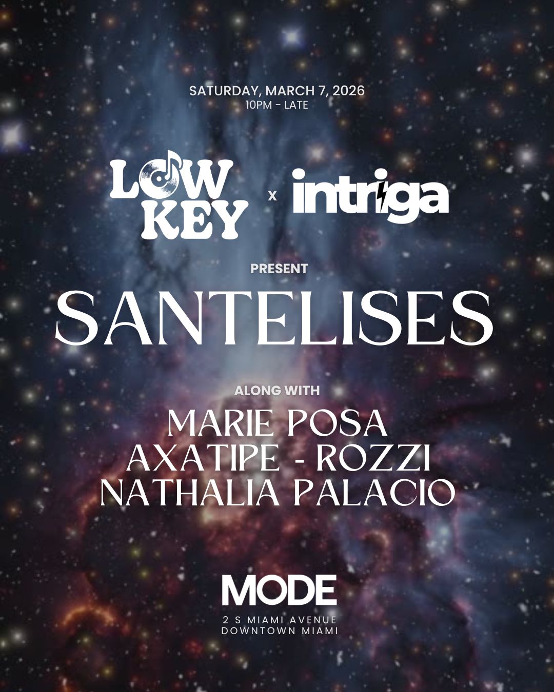 Intriga x Low key Ft. Santelises, Marie Posa & More