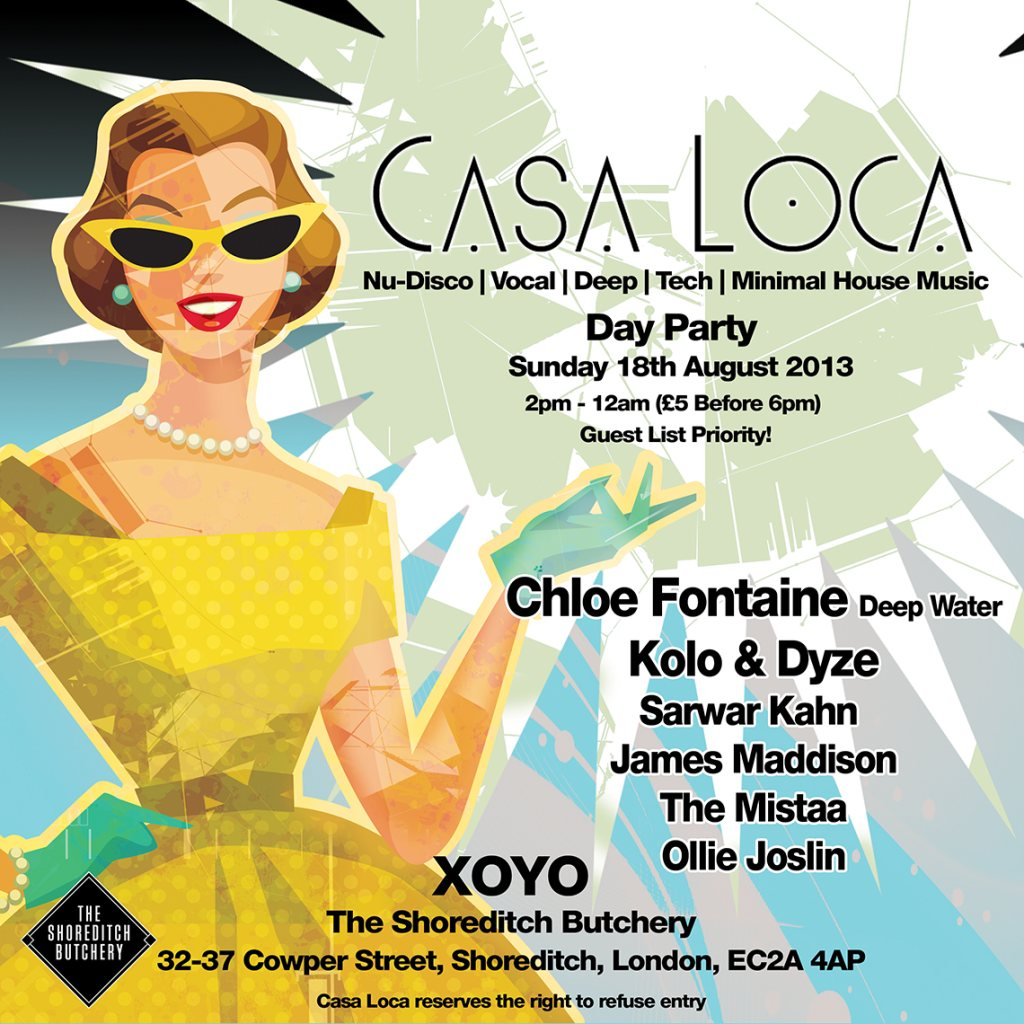 Casa Loca Day Party at The Shoreditch Butchery, London