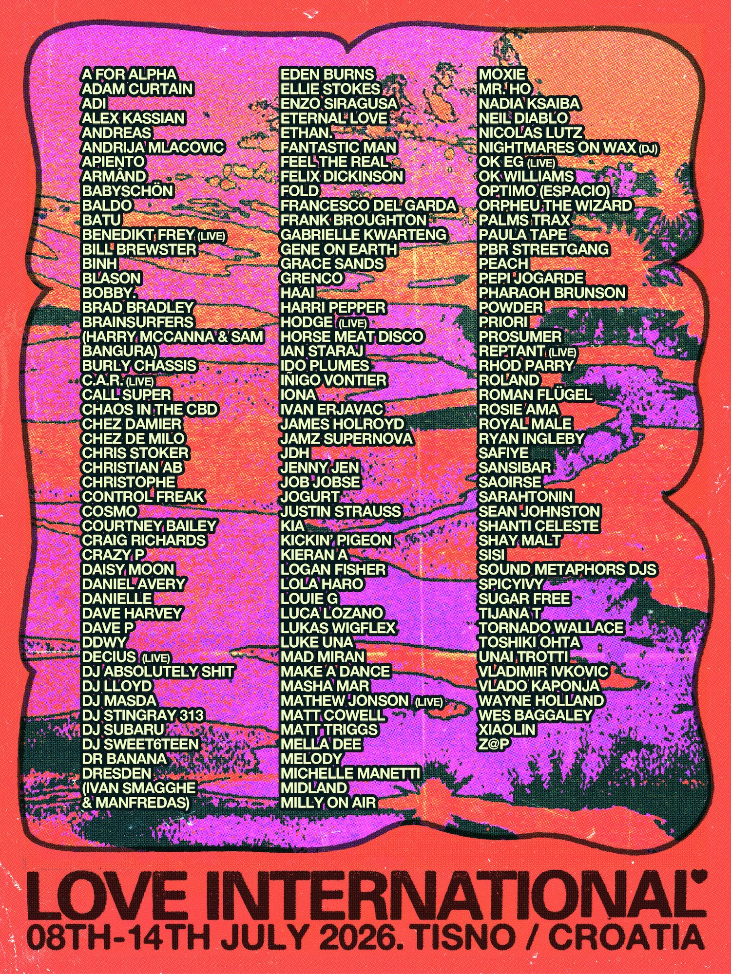 Love International Festival 2026 · The Garden Tisno, Croatia