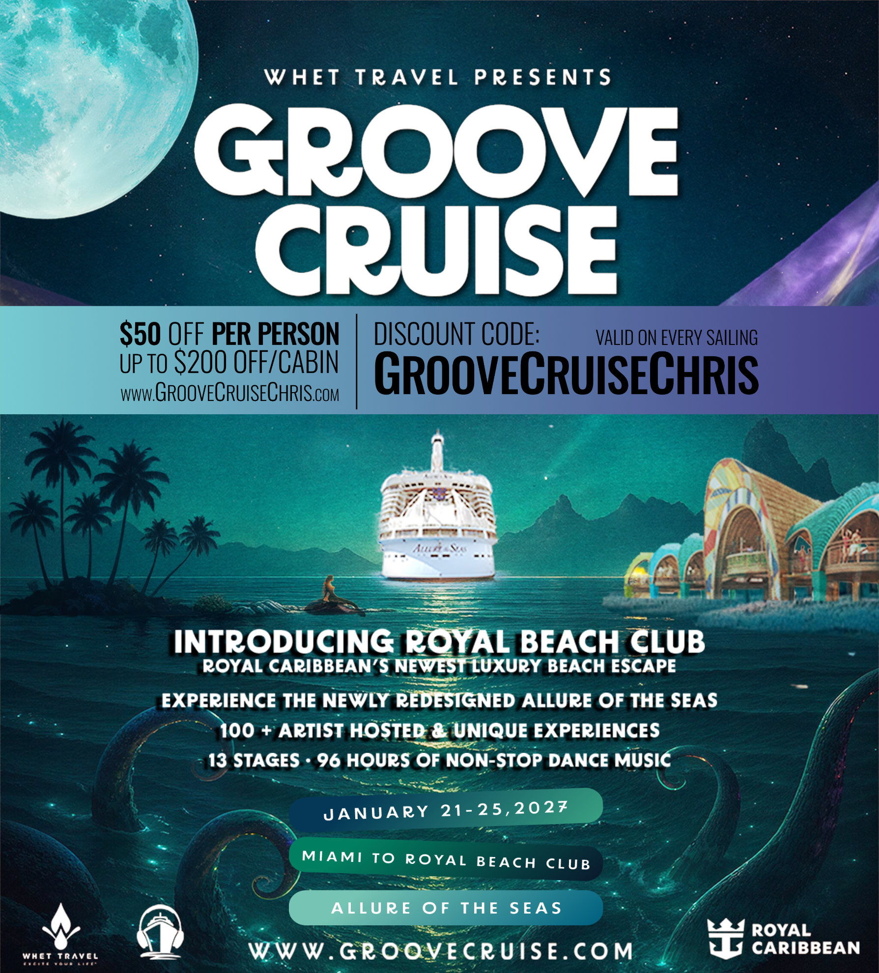 Groove Cruise Miami 2027 – Ambassador Code: GrooveCruiseChris
