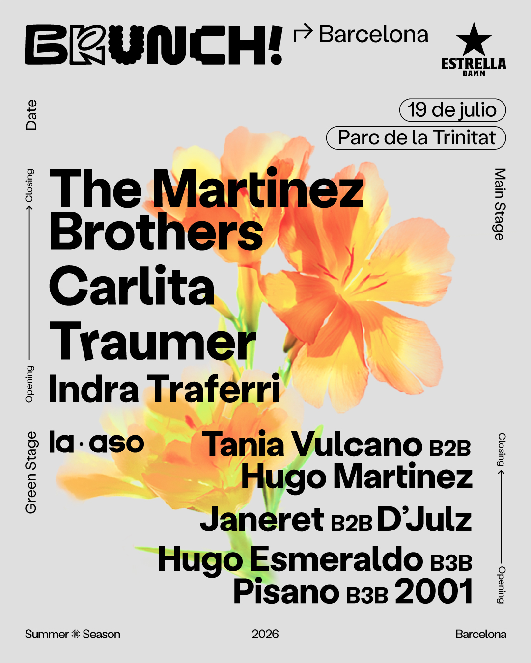 Brunch Electronik Barcelona / The Martinez Brothers, Carlita, Traumer y más