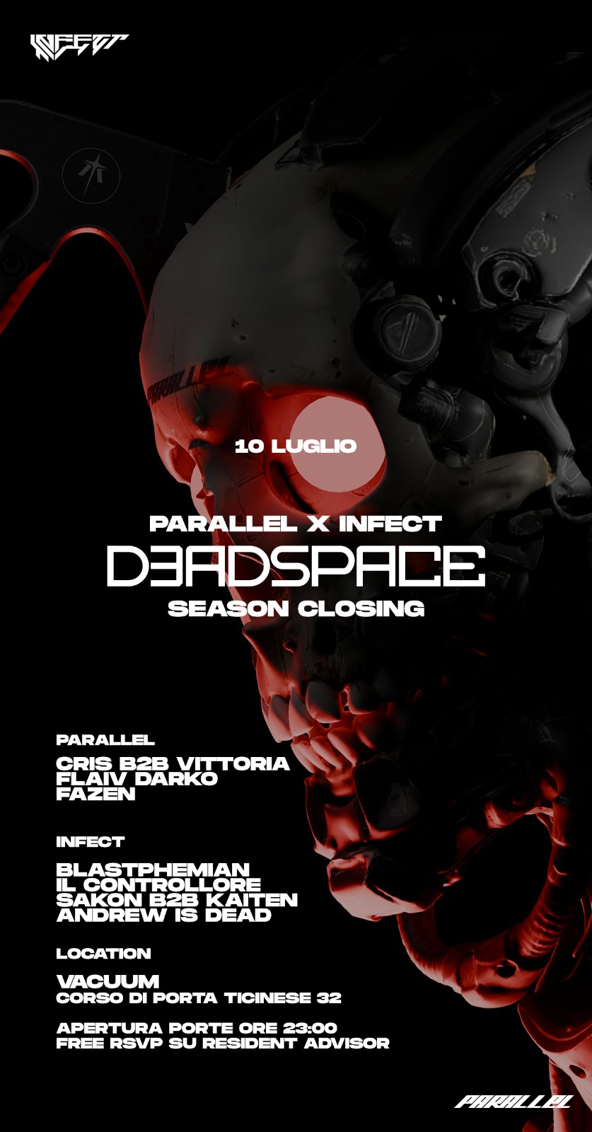 PARALLEL X INFECT - 'DEADSPACE' Φ HARD MUSIC EVENT