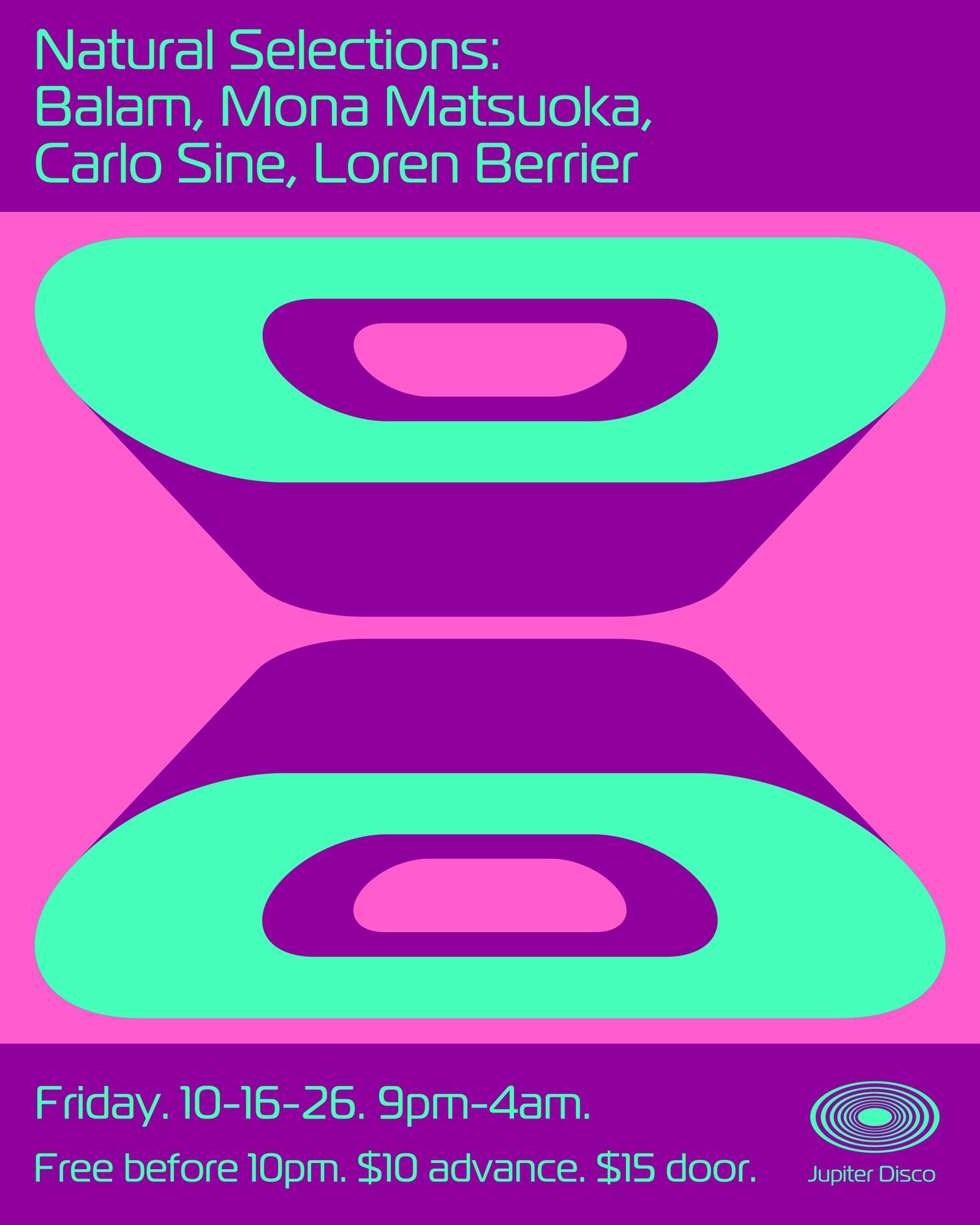 Natural Selections: Balam, Mona Matsuoka, Carlo Sine, Loren Berrier