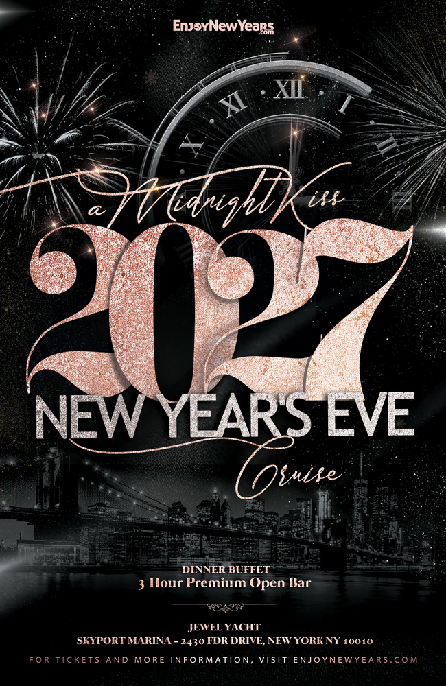 A Midnight Kiss New Year's Eve Fireworks 2027 Countdown Cruise