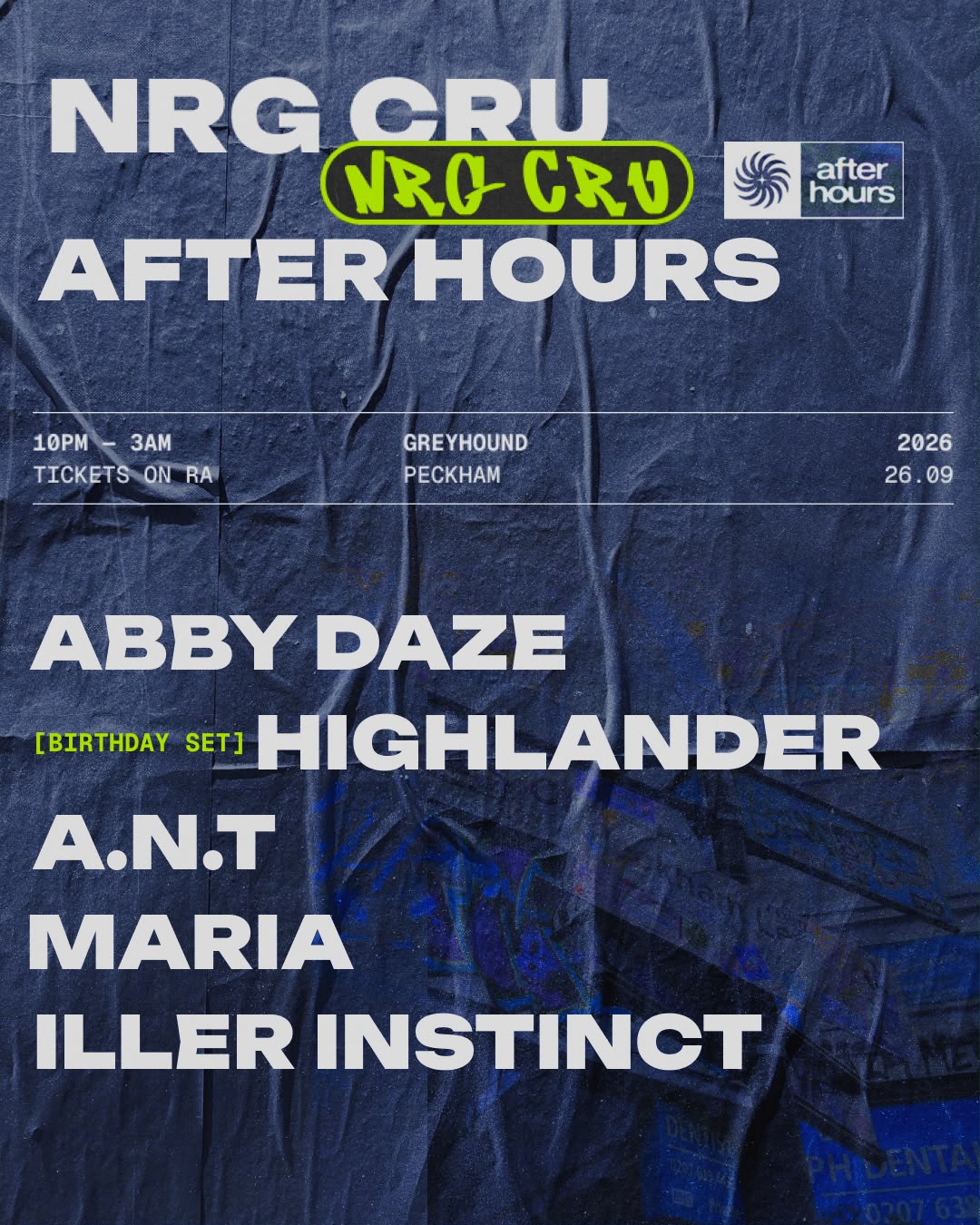 After Hours x NRG CRU: 160 & Beyond III