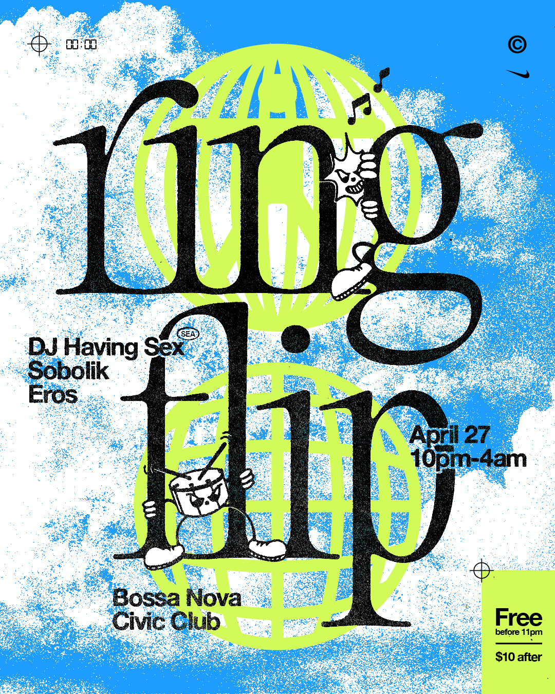 Ring Flip: DJ Having Sex, Sobolik, & Eros at Bossa Nova Civic Club, New  York City