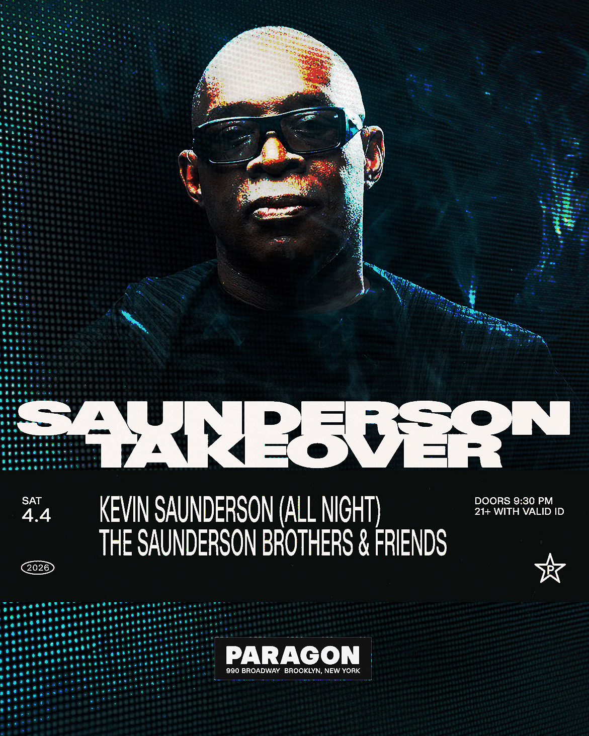 Saunderson Takeover: Kevin Saunderson (All Night) + The Saunderson Brothers and Friends