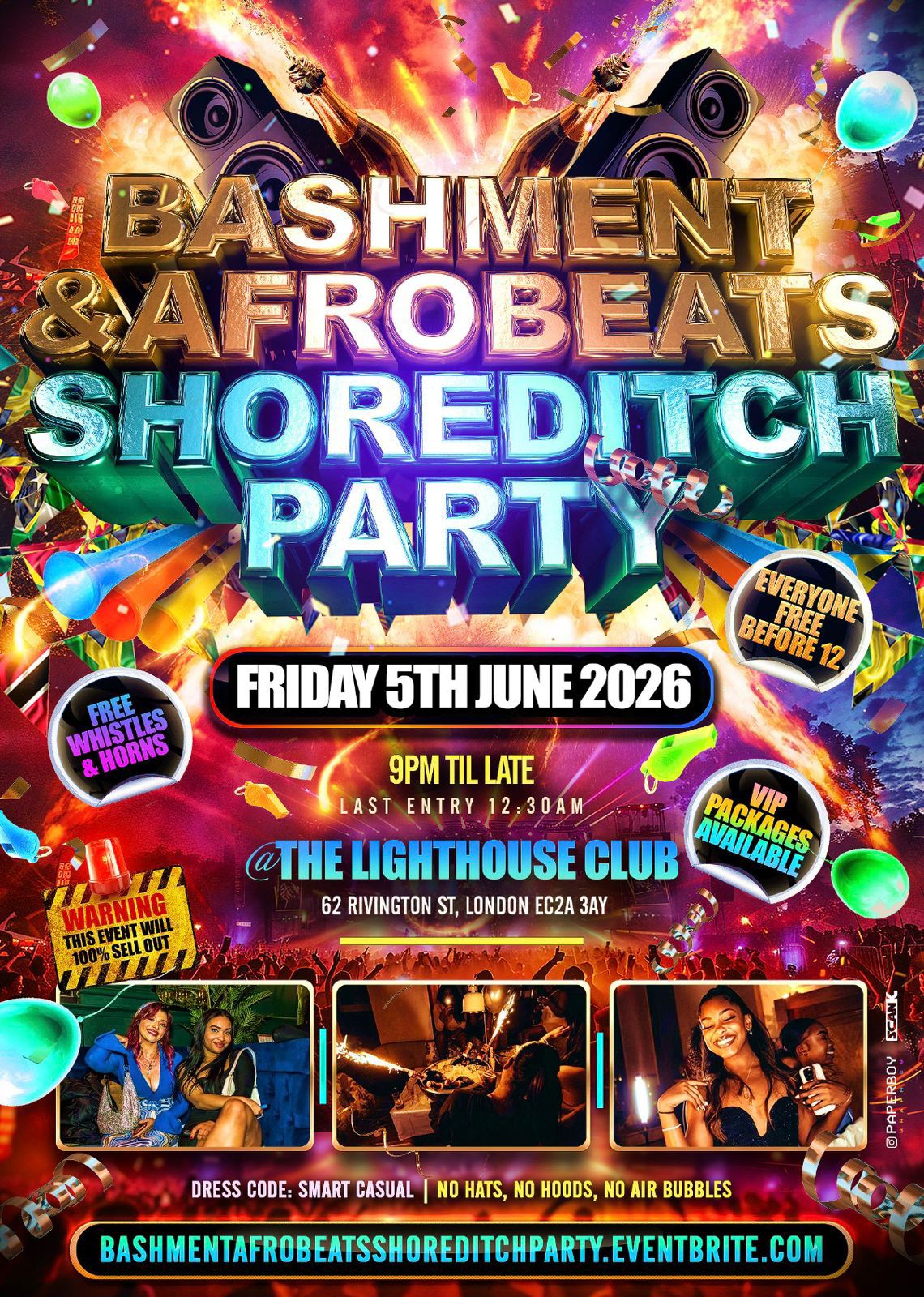 Bashment & Afrobeats Shoreditch Party - Everyone Free Before 12AM