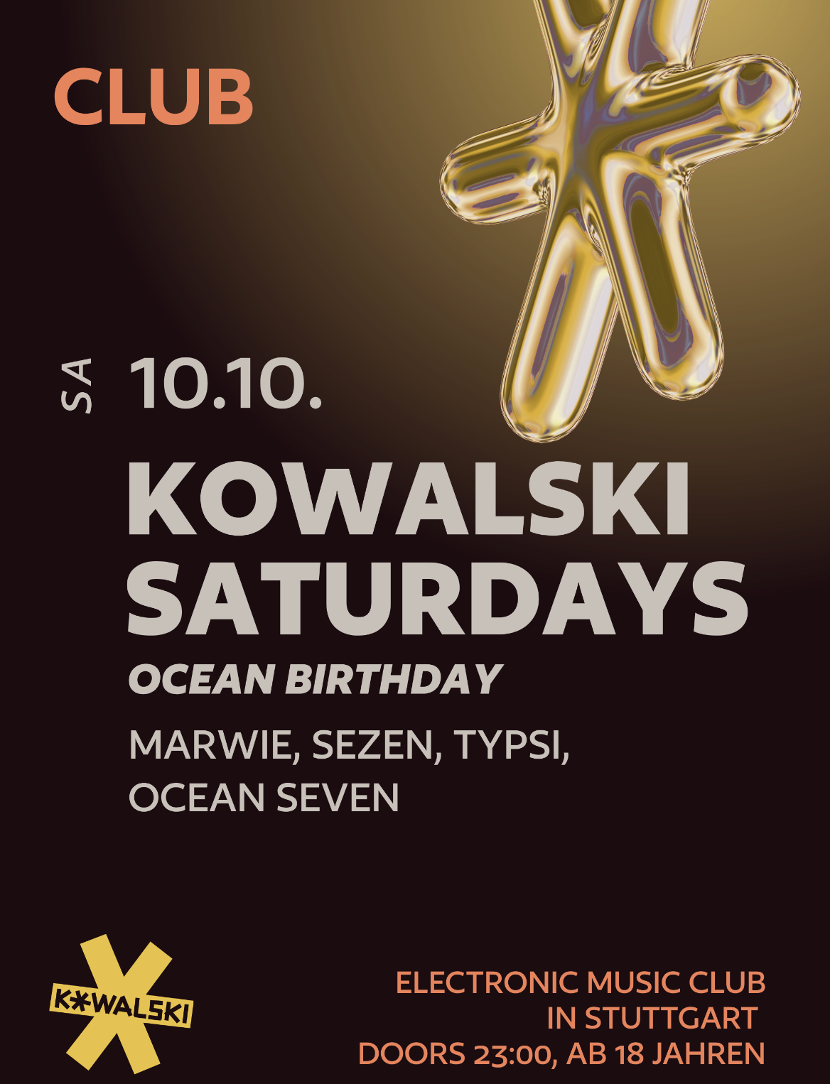 Kowalski SATURDAYS • OCEAN BIRTHDAY
