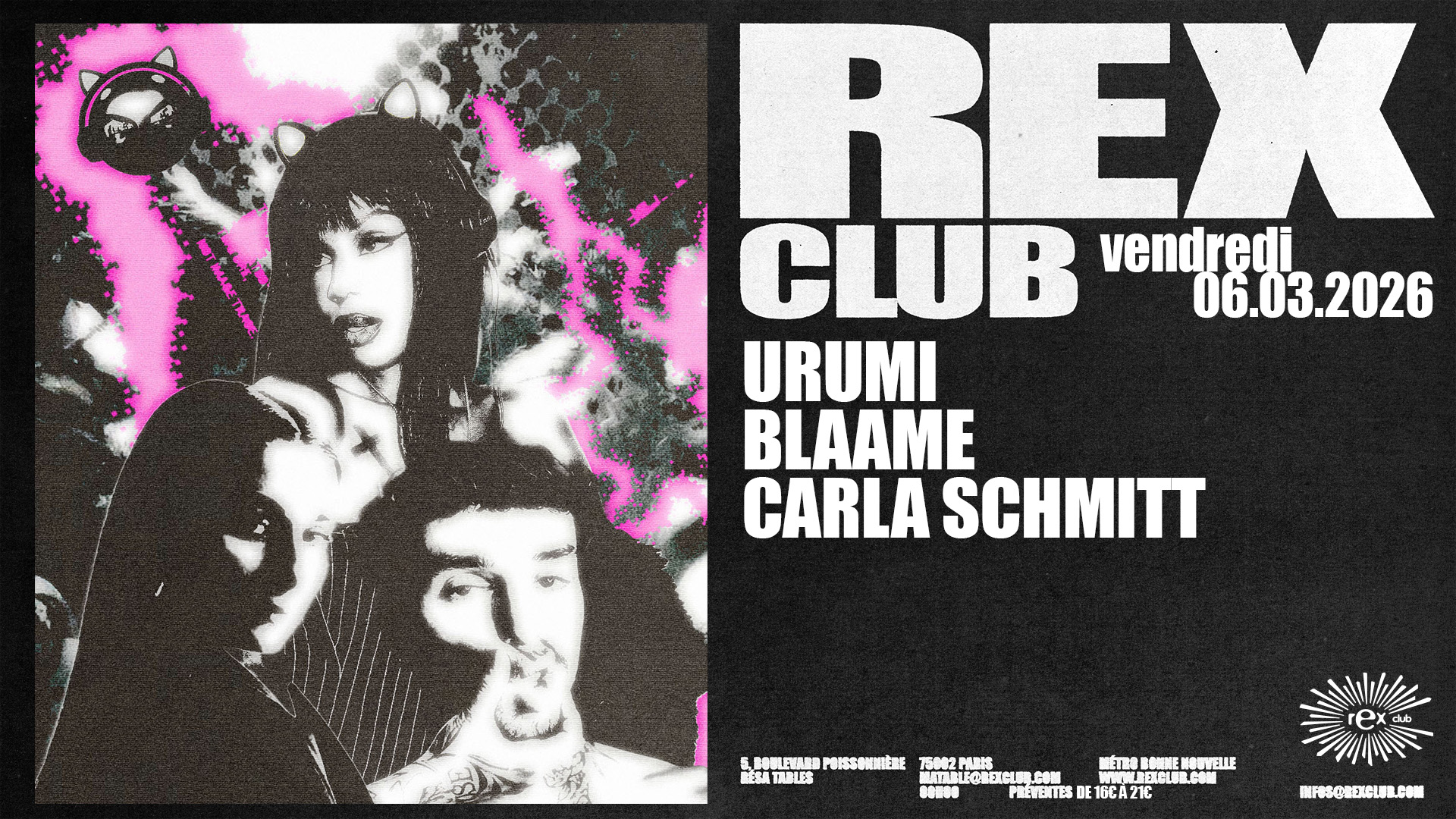 Rex Club presents: Urumi, Blaame, Carla Schmitt