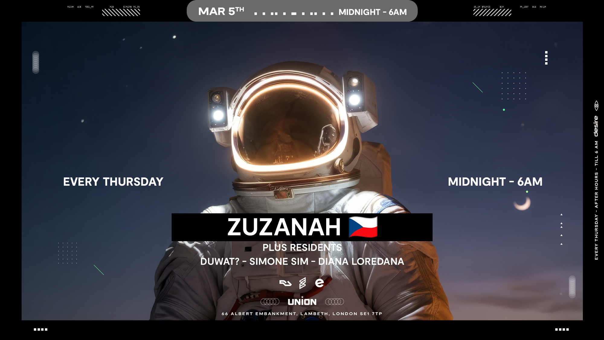 DESIRE - Weekly Thursday After Party - ZUZANAH