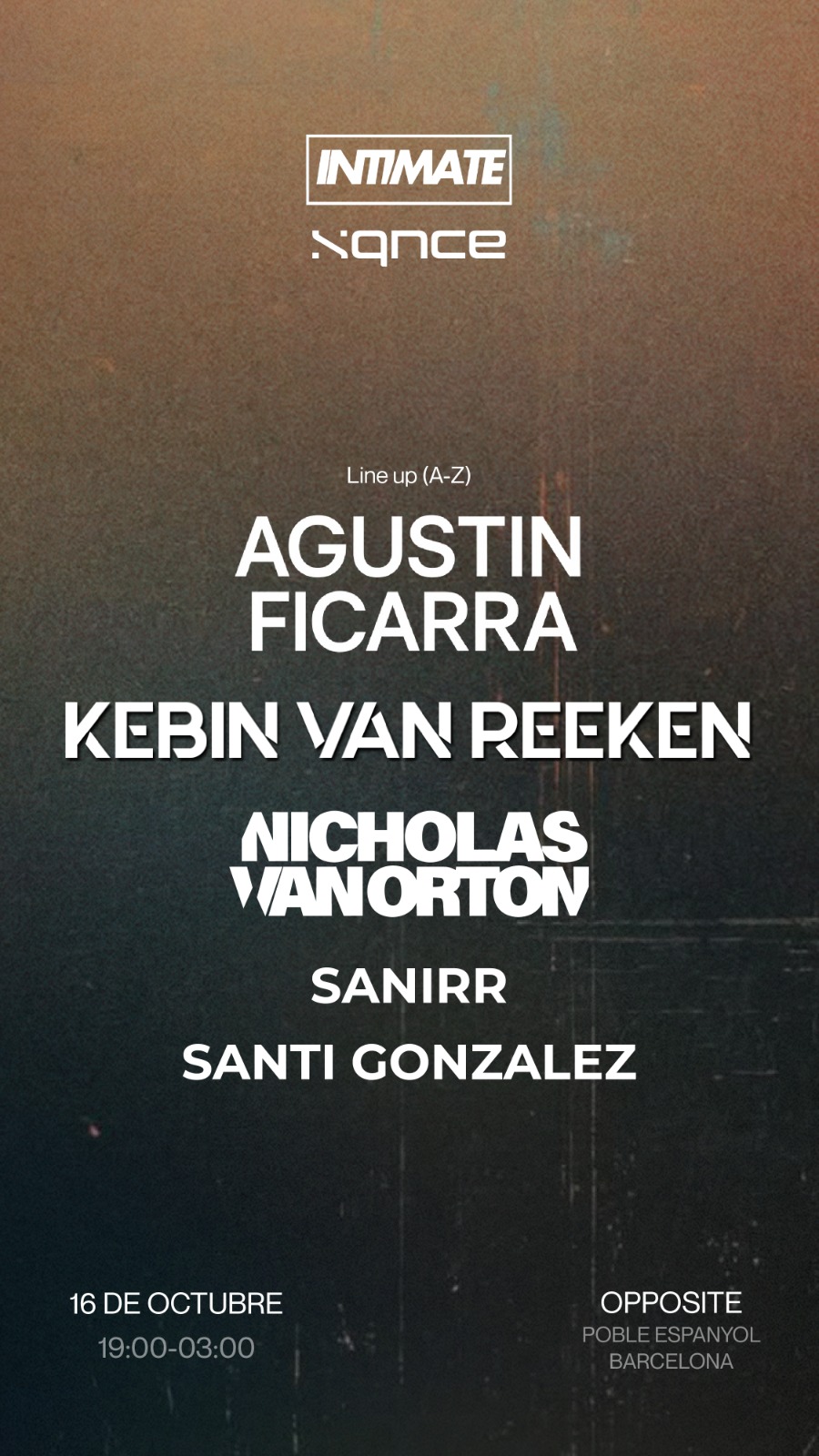 INTIMATE x sqnce pres.  Agustin Ficarra, Kebin van Reeken, Nicholas Van Orton