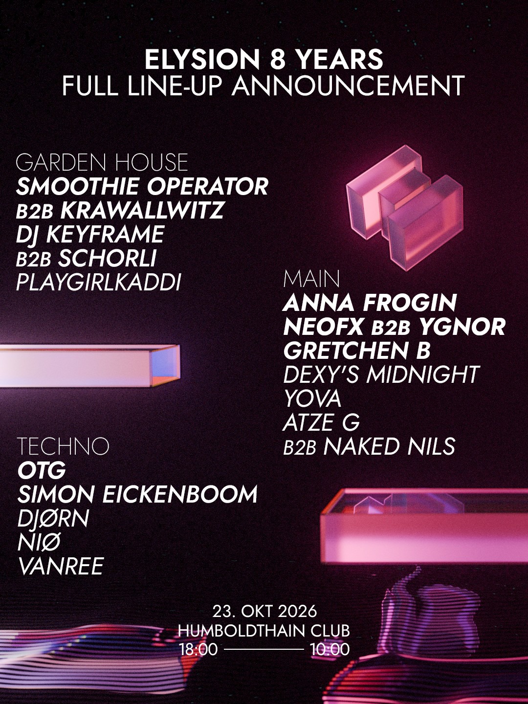 Elysion 8 Years // 16 hrs // In- & Outdoor