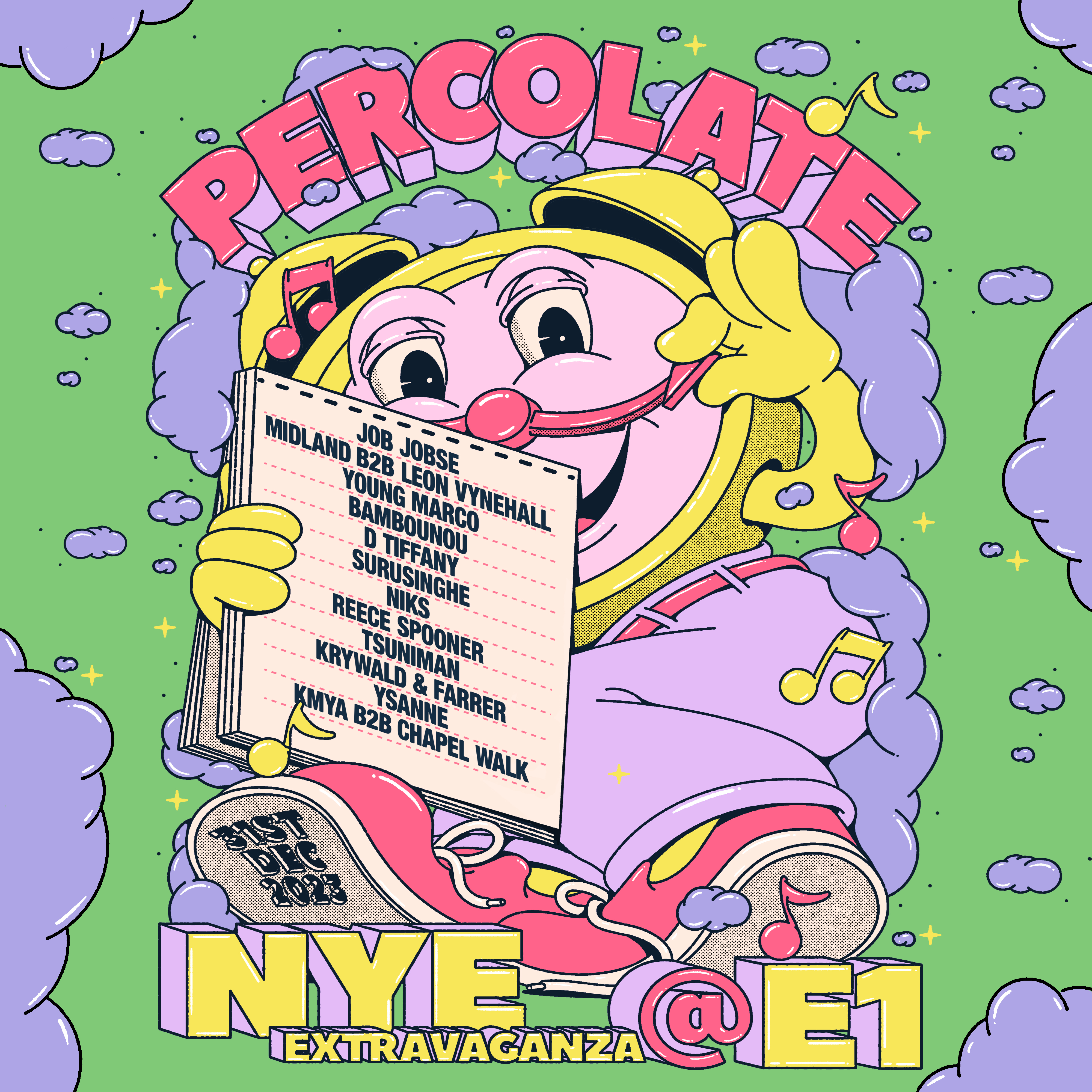 E1 X Percolate NYE : Job Jobse, Midland, Leon Vynehall, Young Marco + more