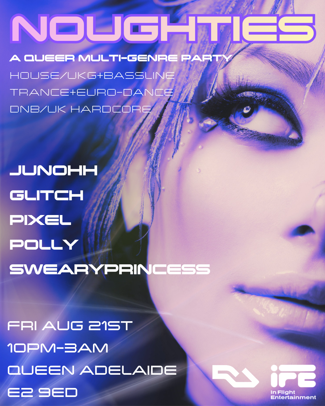 NOUGHTIES - A queer multi-genre event (House, Garage, Trance/Euro-Dance, DnB, UK Hardcore)