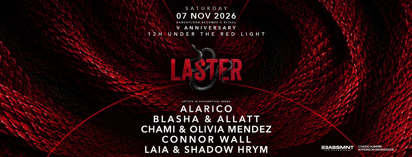 Laster Club presents V ANNIVERSARY / 12H UNDER THE RED LIGHT AGAIN