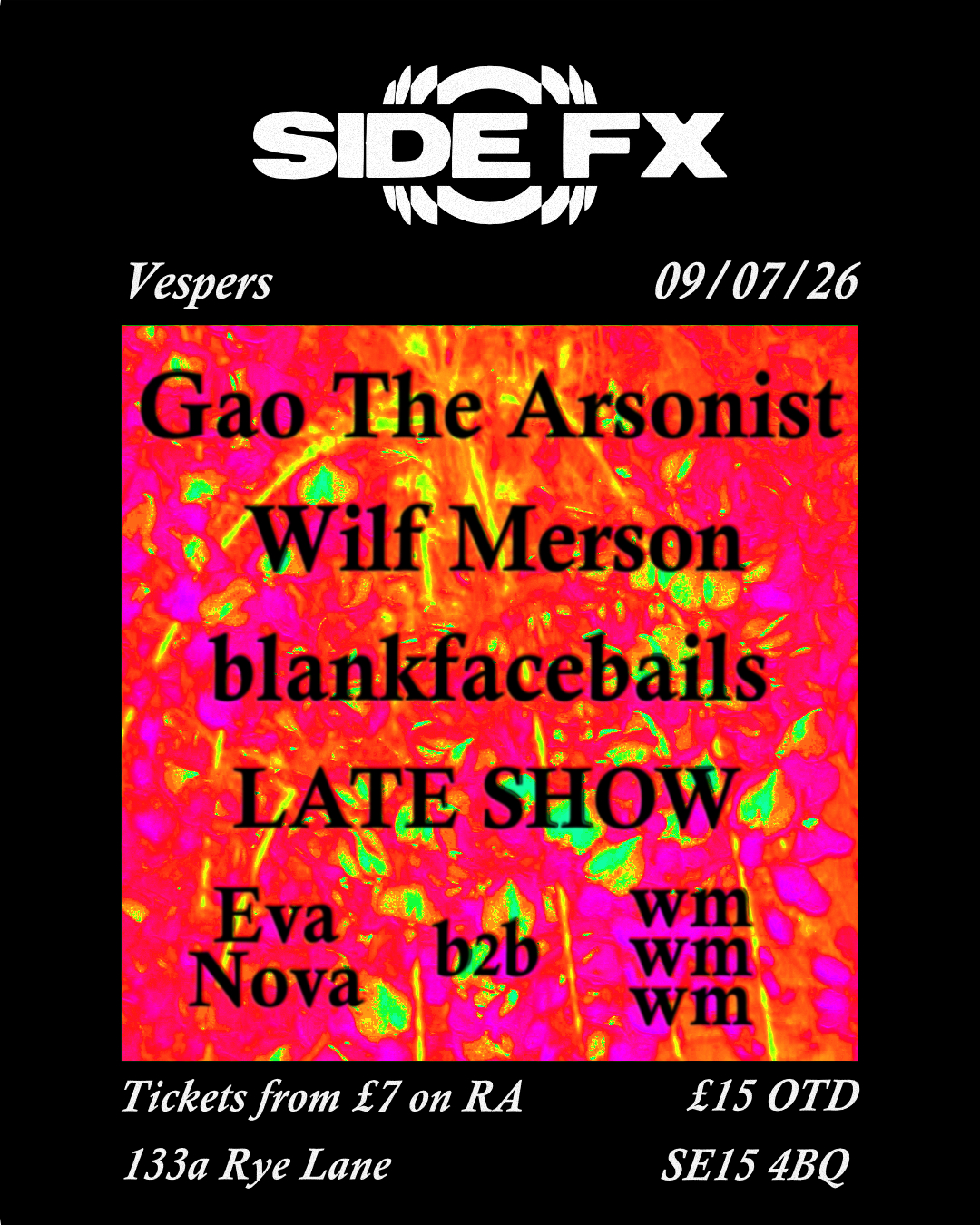 Gao The Arsonist for SIDEFXAUDIO