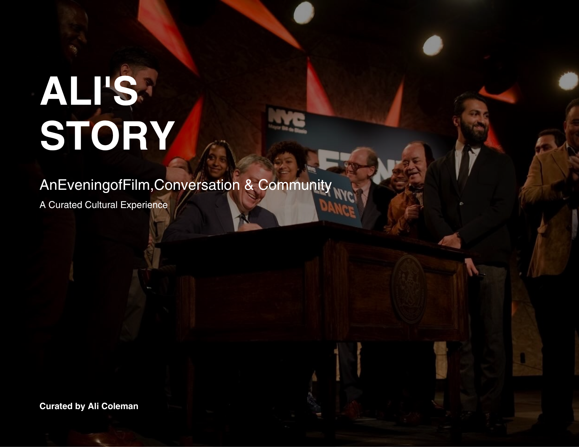 ALI’S STORY An Evening of Film, Conversation & Community – A Curated Cultural Experience - Ki Smith Gallery