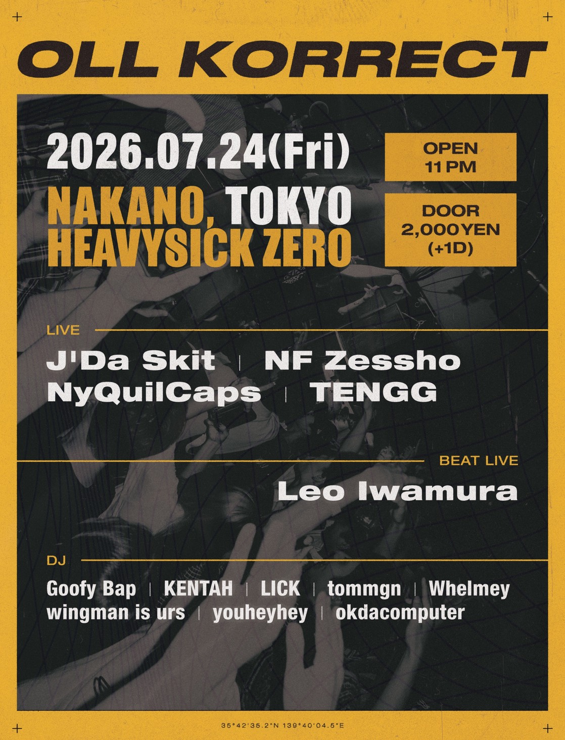 Oll Korrect at Heavy Sick Zero, Tokyo