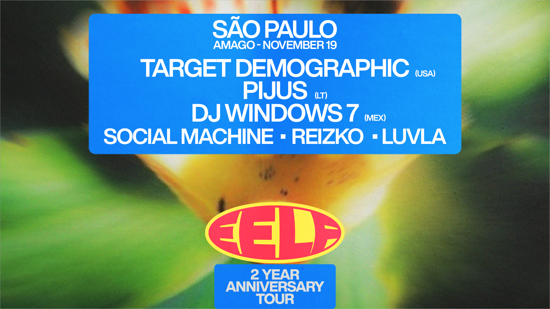 EELF presents São Paulo: Target Demographic, Shaolin Cowboy, DJ Windows 7 in São Paulo, Brazil