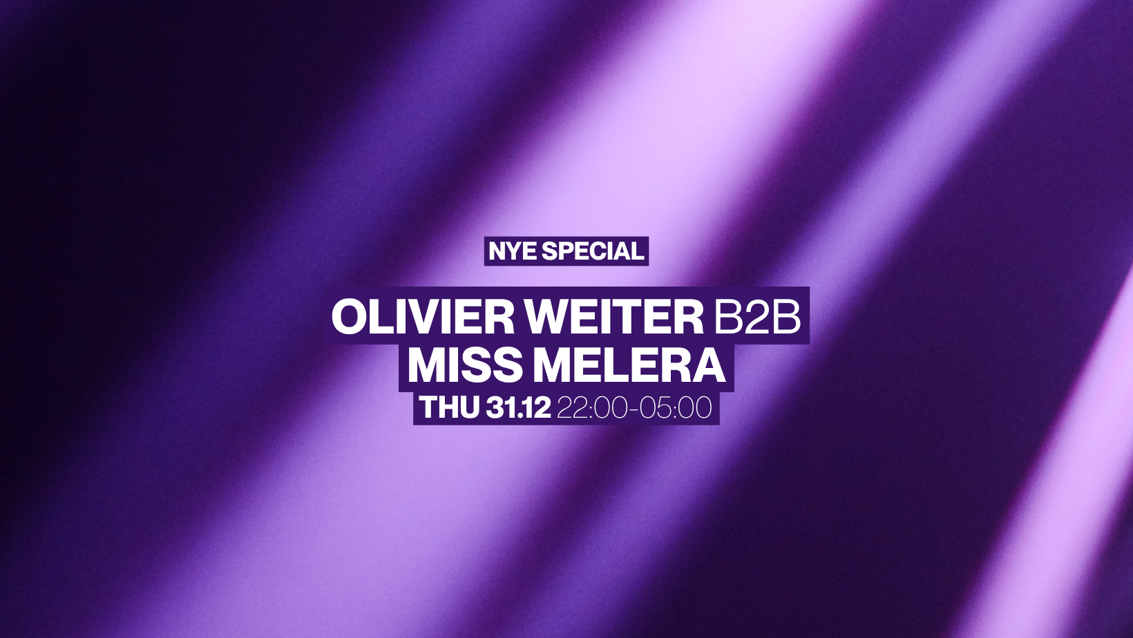 Het Sieraad NYE: Olivier Weiter b2b Miss Melera in Amsterdam, Netherlands
