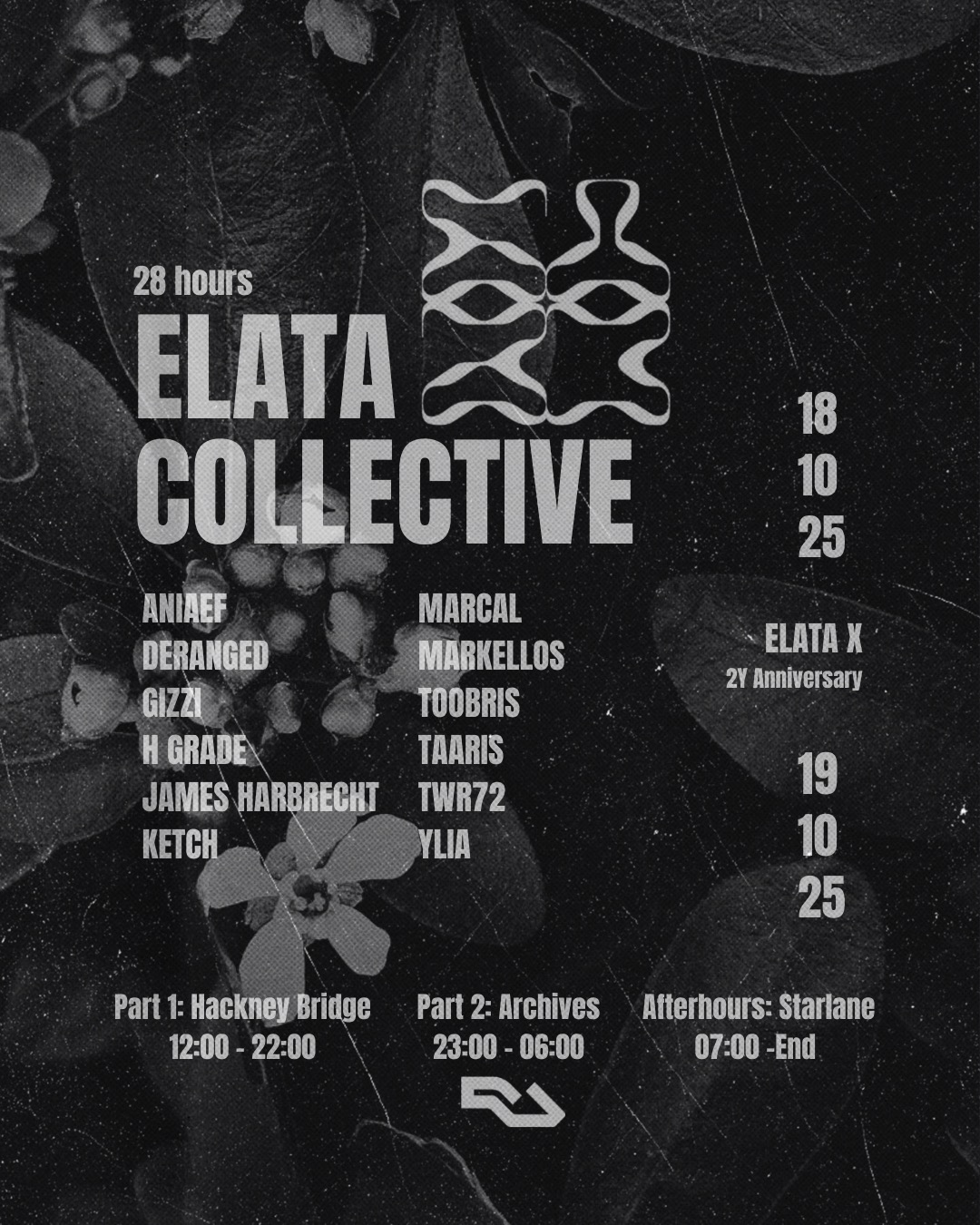 Elata X: Two Years Anniversary 24h Edition (3 Venues) (Sat/Sun)
