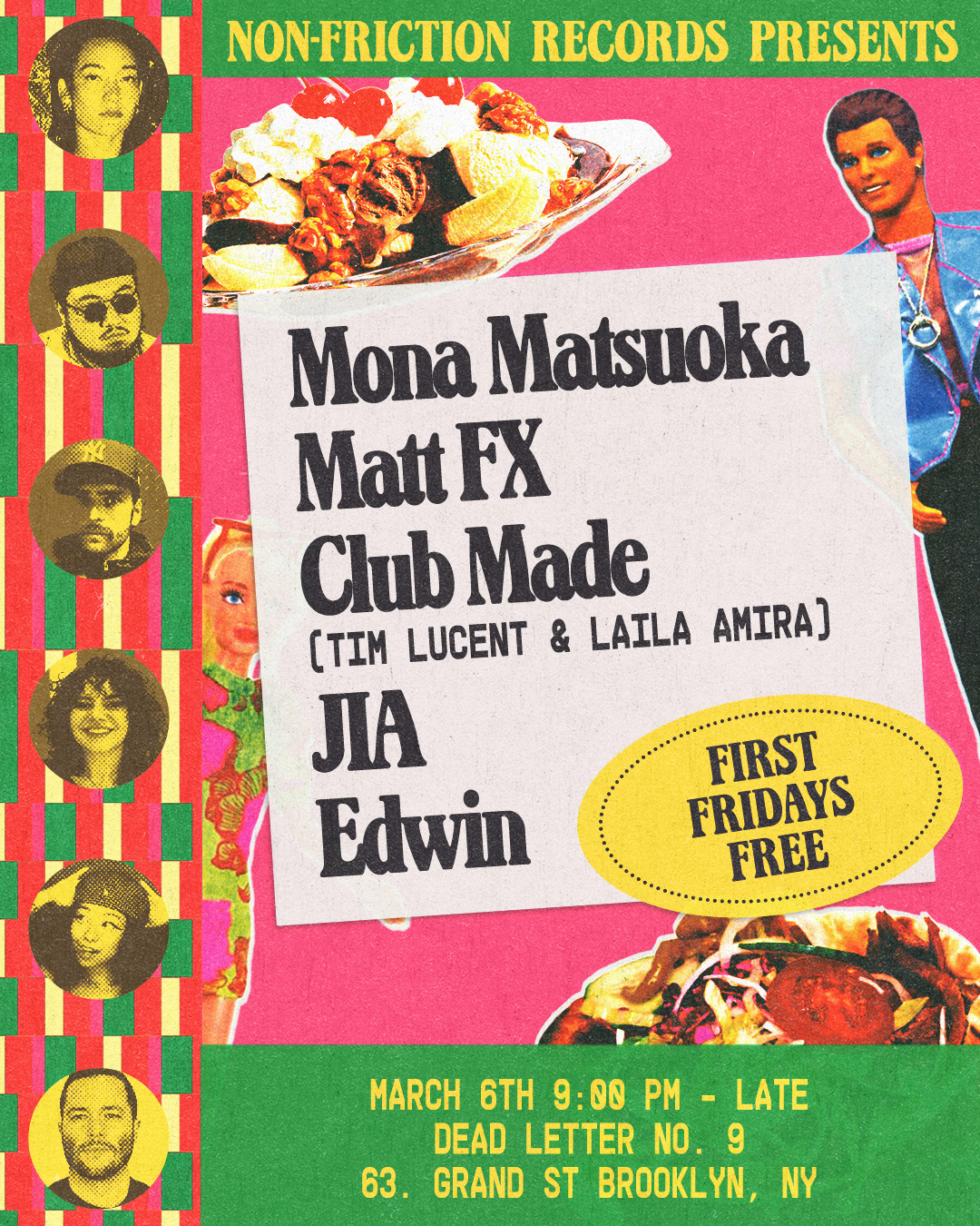 Non-Friction Records presents: Mona Matsuoka, Matt FX, Tim Lucent, Laila Amira