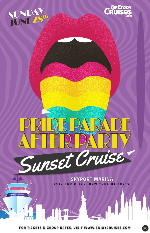PRIDE Parade After Party Sunset Cruise NYC - Be Free, Be You