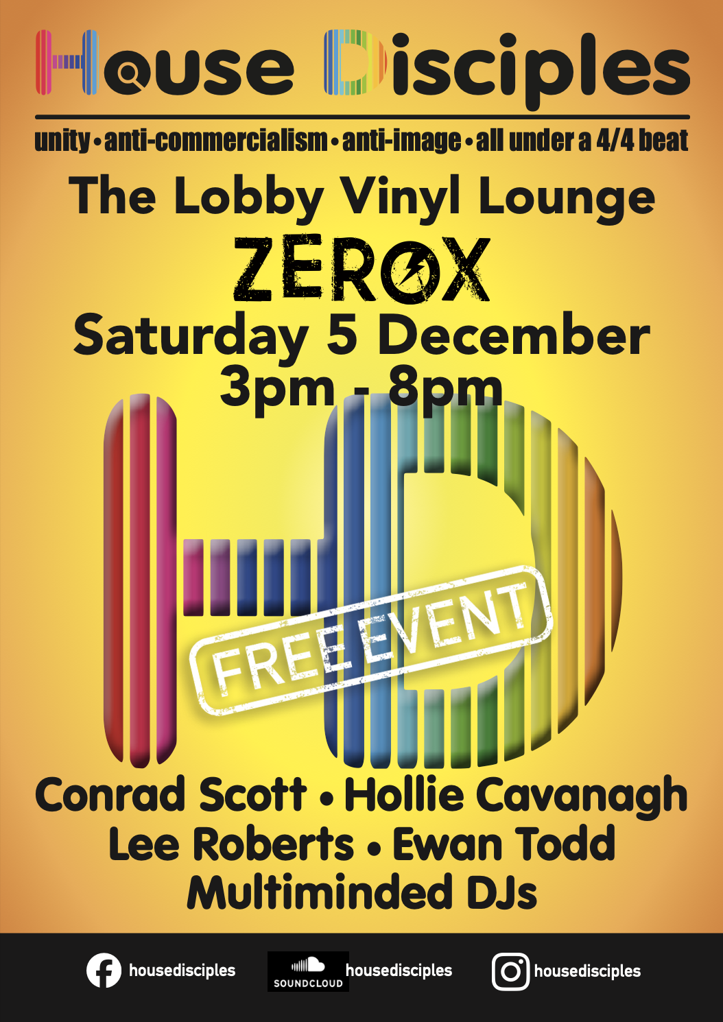 House Disciples Day Party - Saturday 5th December 2026 - The Lobby