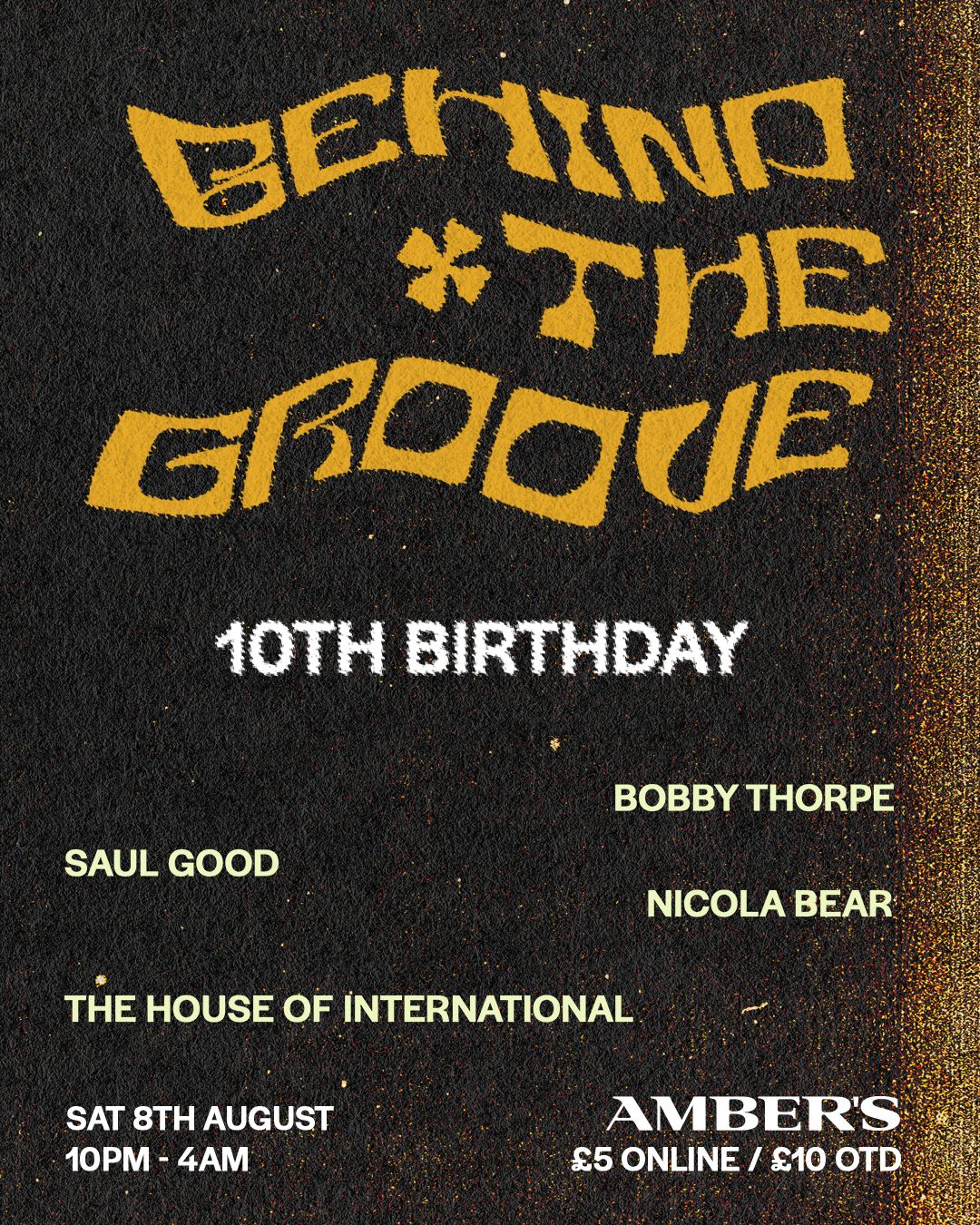 Behind the Groove 10th Birthday