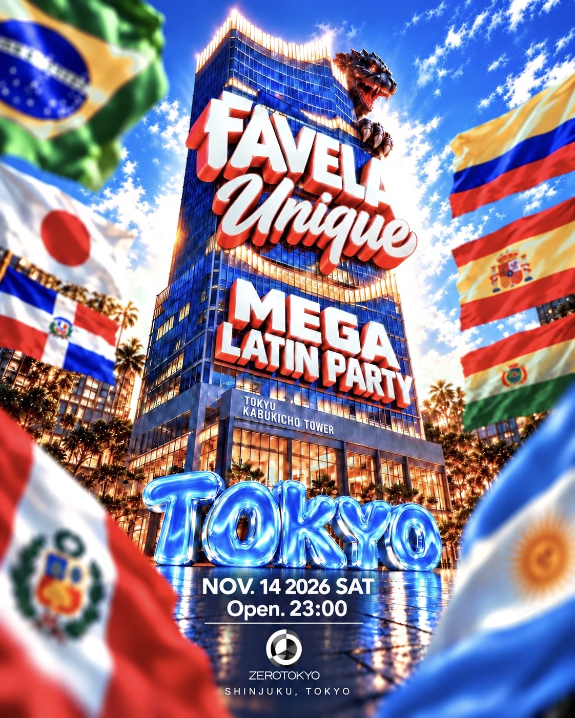 FAVELA MEGA - LATIN - flyer