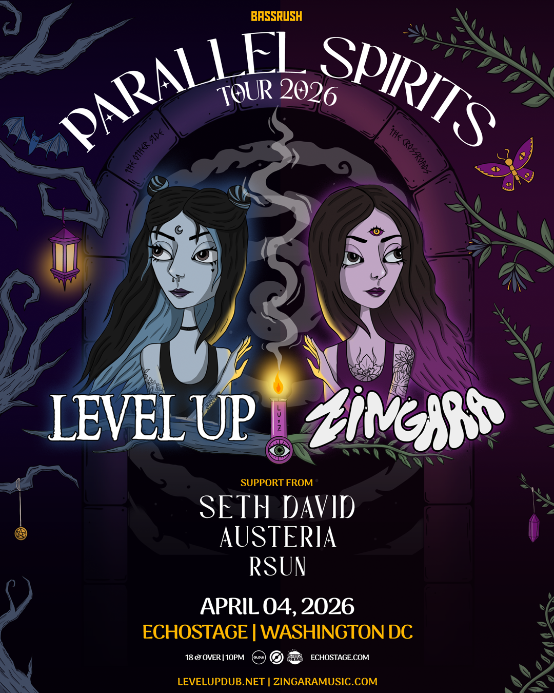 Bassrush: LEVEL UP, Zingara, Seth David, Austeria, rSUN