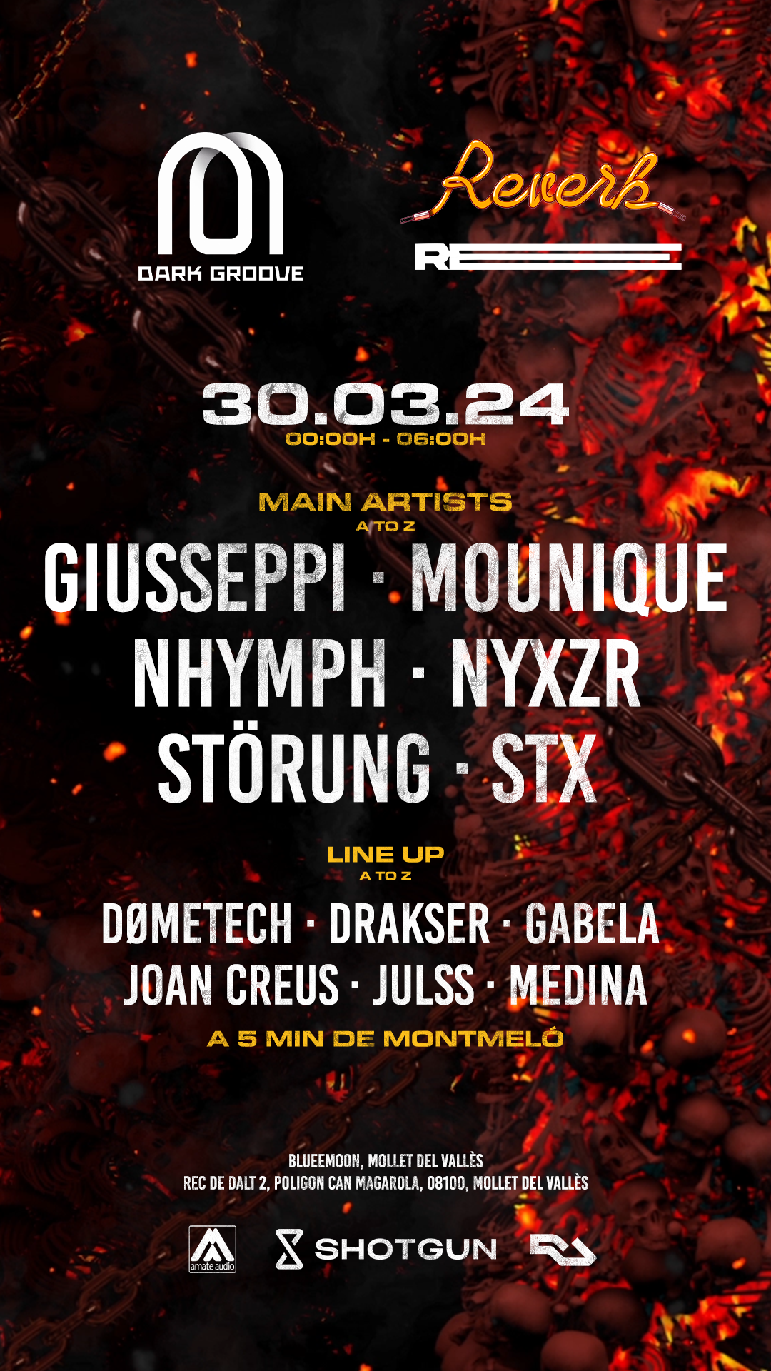 DARKGROOVE X REVERB | 12 ARTIST | 3 STAGE