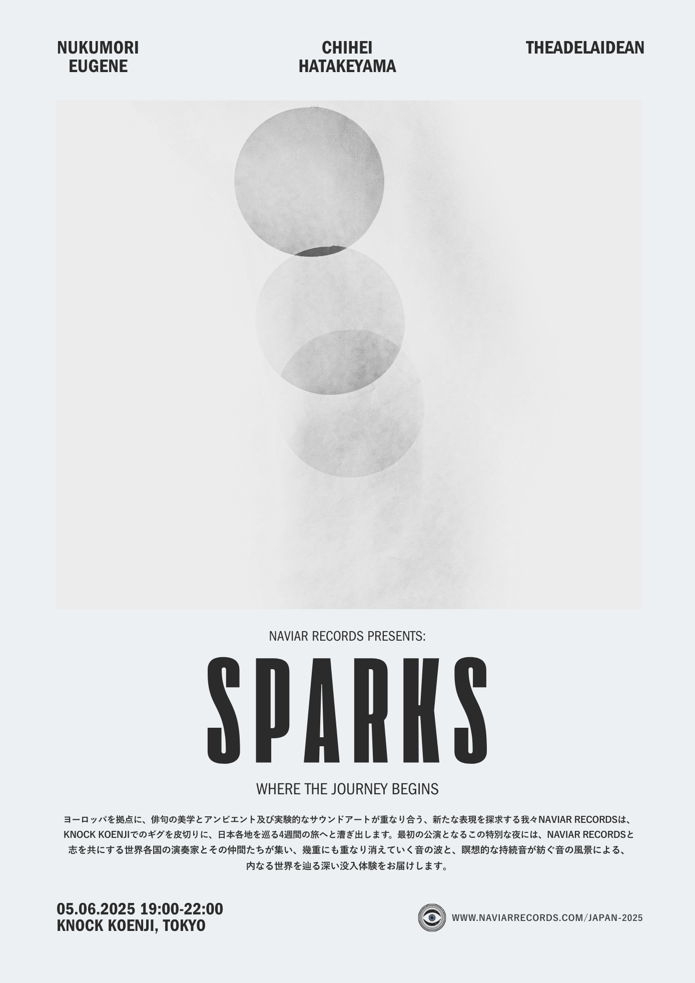 Naviar Records presents SPARKS at Knock, Tokyo