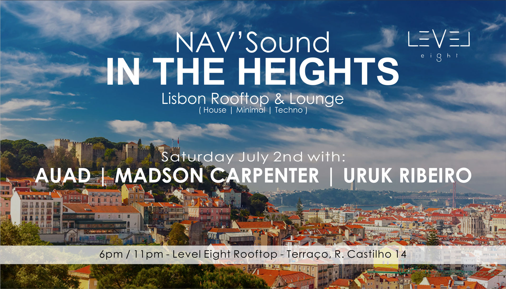 POSTPONED NAV Sound on Rooftop In the heights at Level Eight