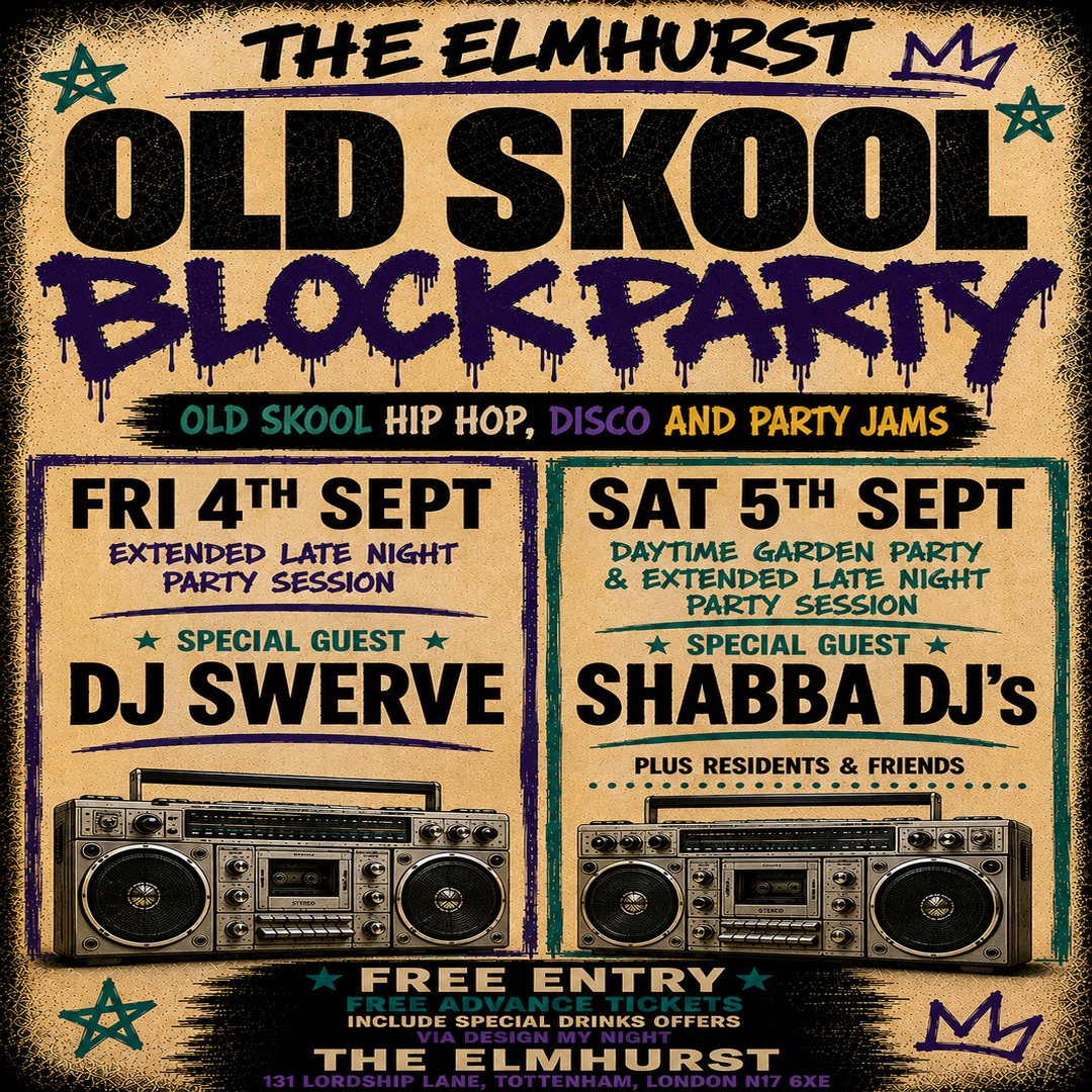 Garden 'Block' party, BBQ & extended late night party with Shabba DJ's