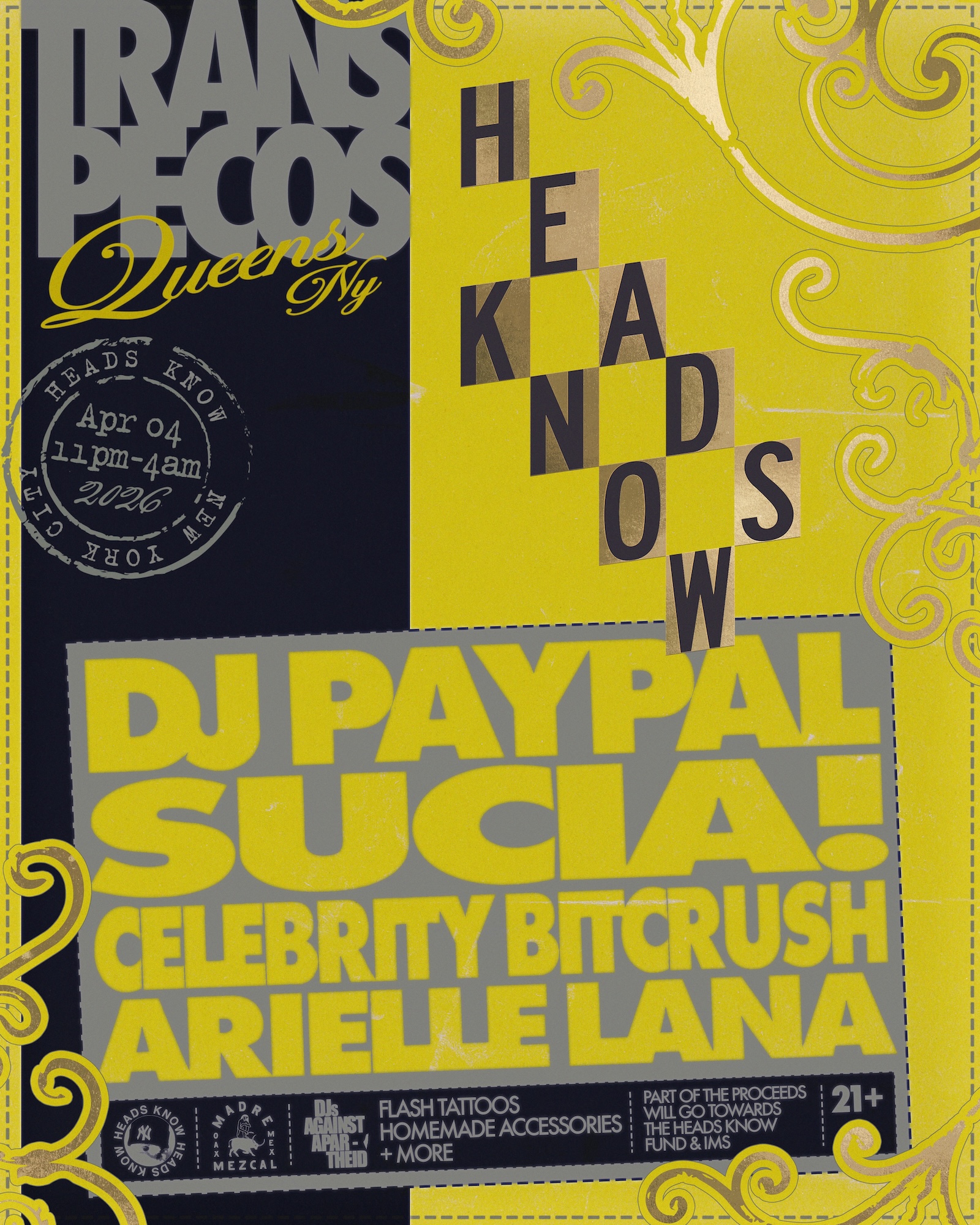 HEADS KNOW: DJ Paypal / SUCIA! / Celebrity Bitcrush / Arielle Lana