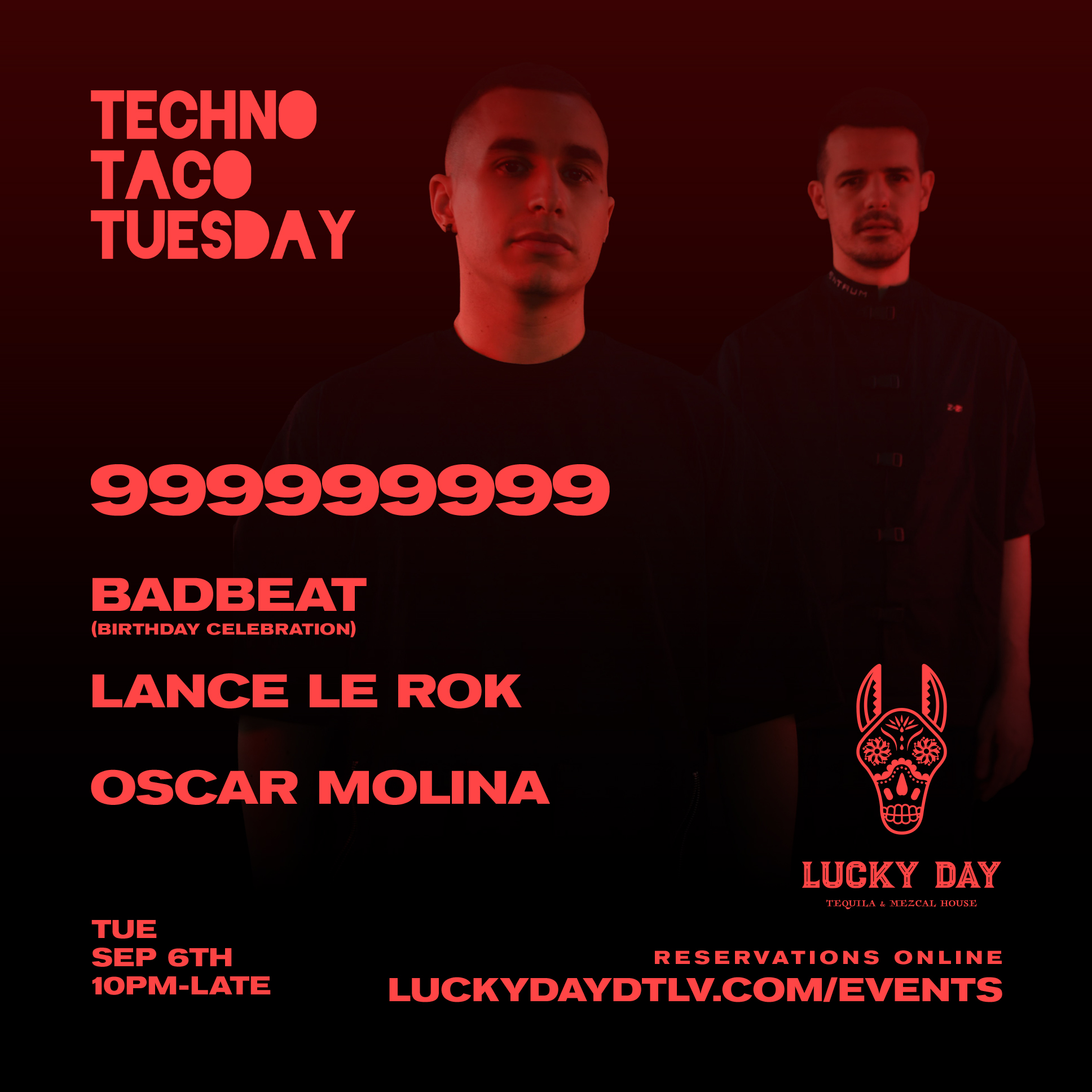 TECHNO TACO TUESDAY at Lucky Day, Las Vegas