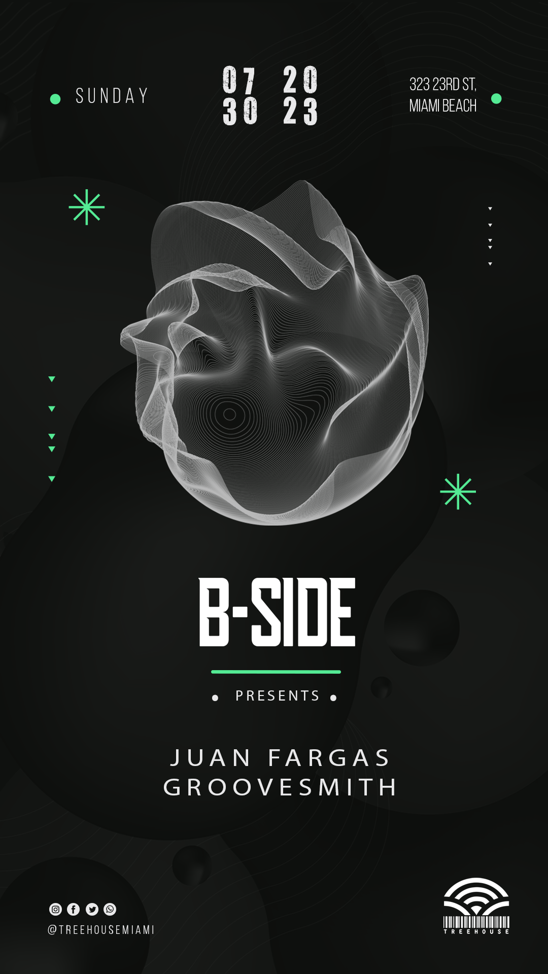 B SIDE presents Juan Fargas Groovesmith at Treehouse Miami Miami