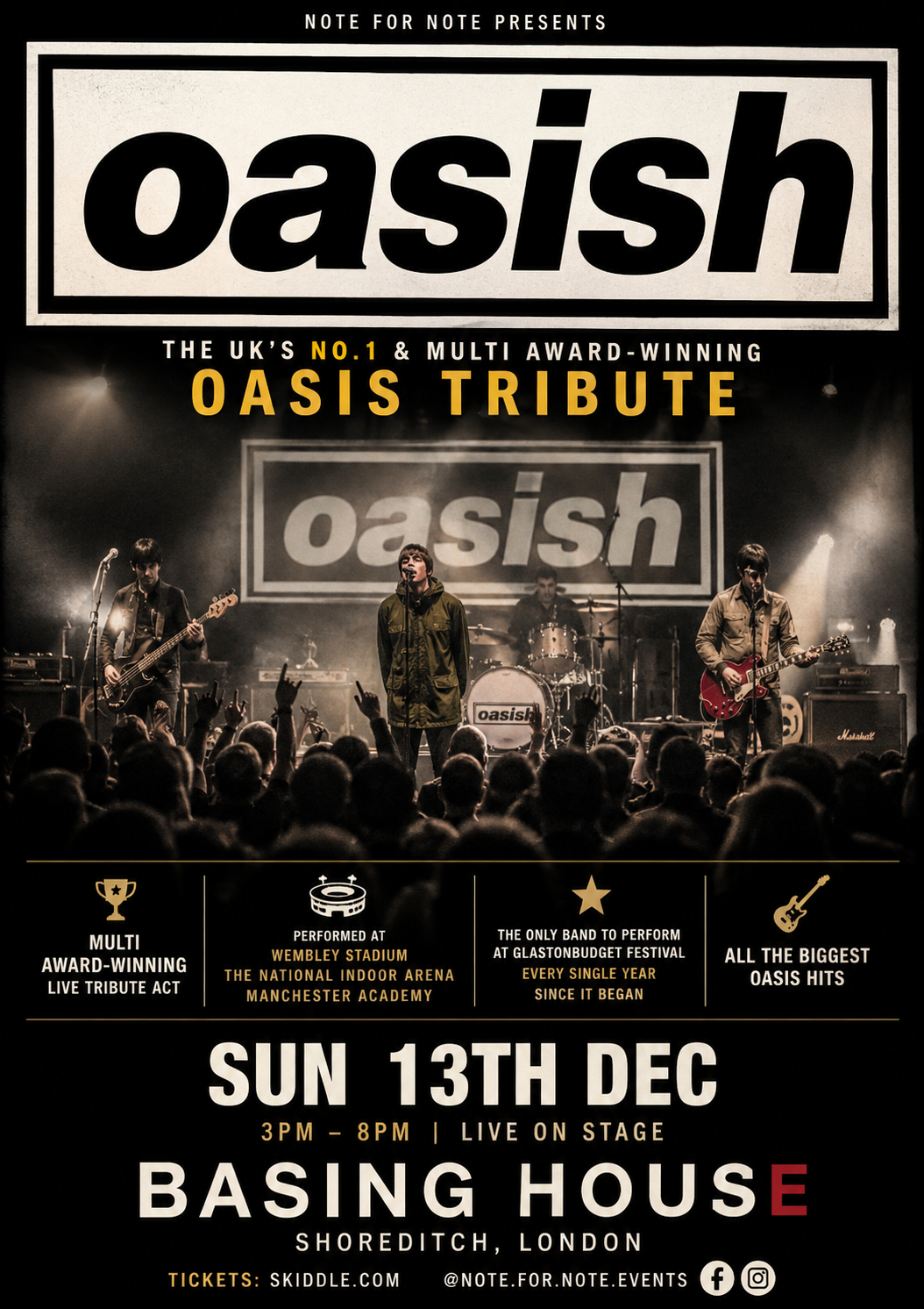 Oasish – The Uk's No.1 & Multi-Award-Winning Oasis Tribute